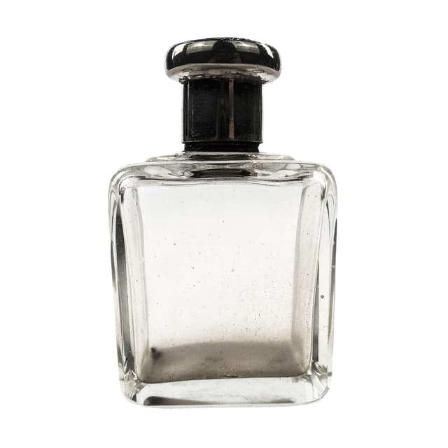 Piersiówka Art Deco, kryształ, Francja, lata 30. - WYMIARY