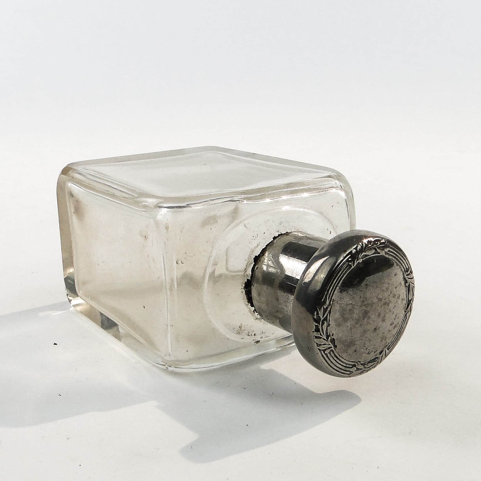 Piersiówka Art Deco, kryształ, Francja, lata 30. - 101698