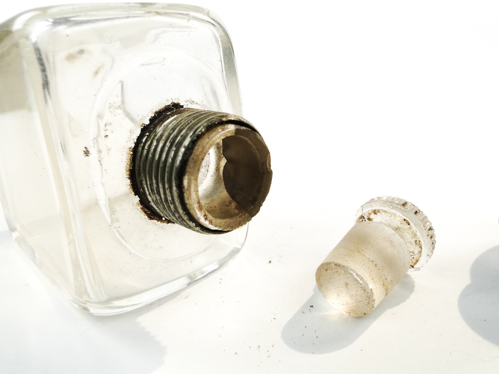 Piersiówka Art Déco, kryształ, Francja, lata 30. - 101720