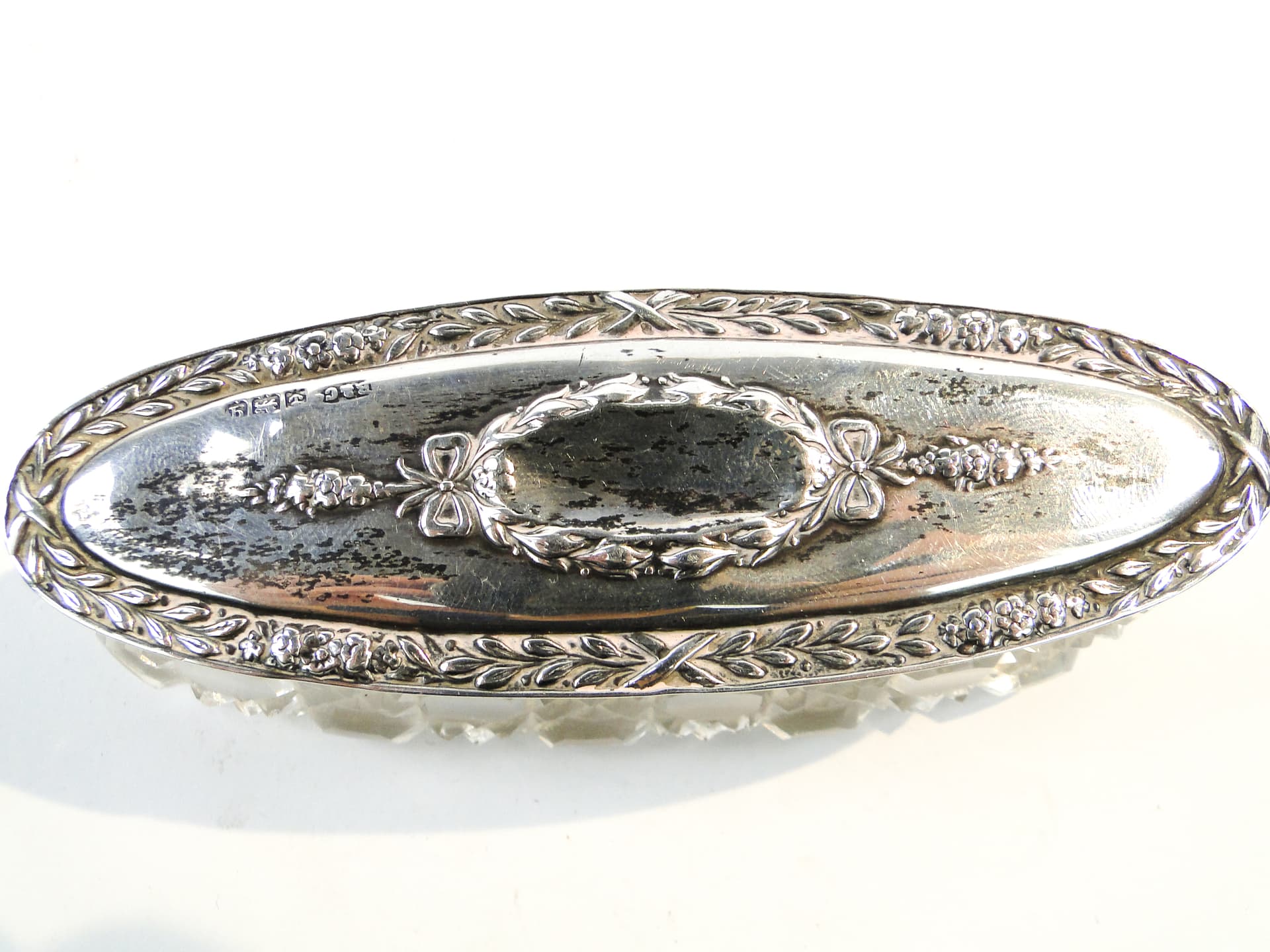 Toothpick holder, Art Nouveau, silver, crystal, United Kingdom, 19th c. - 101796