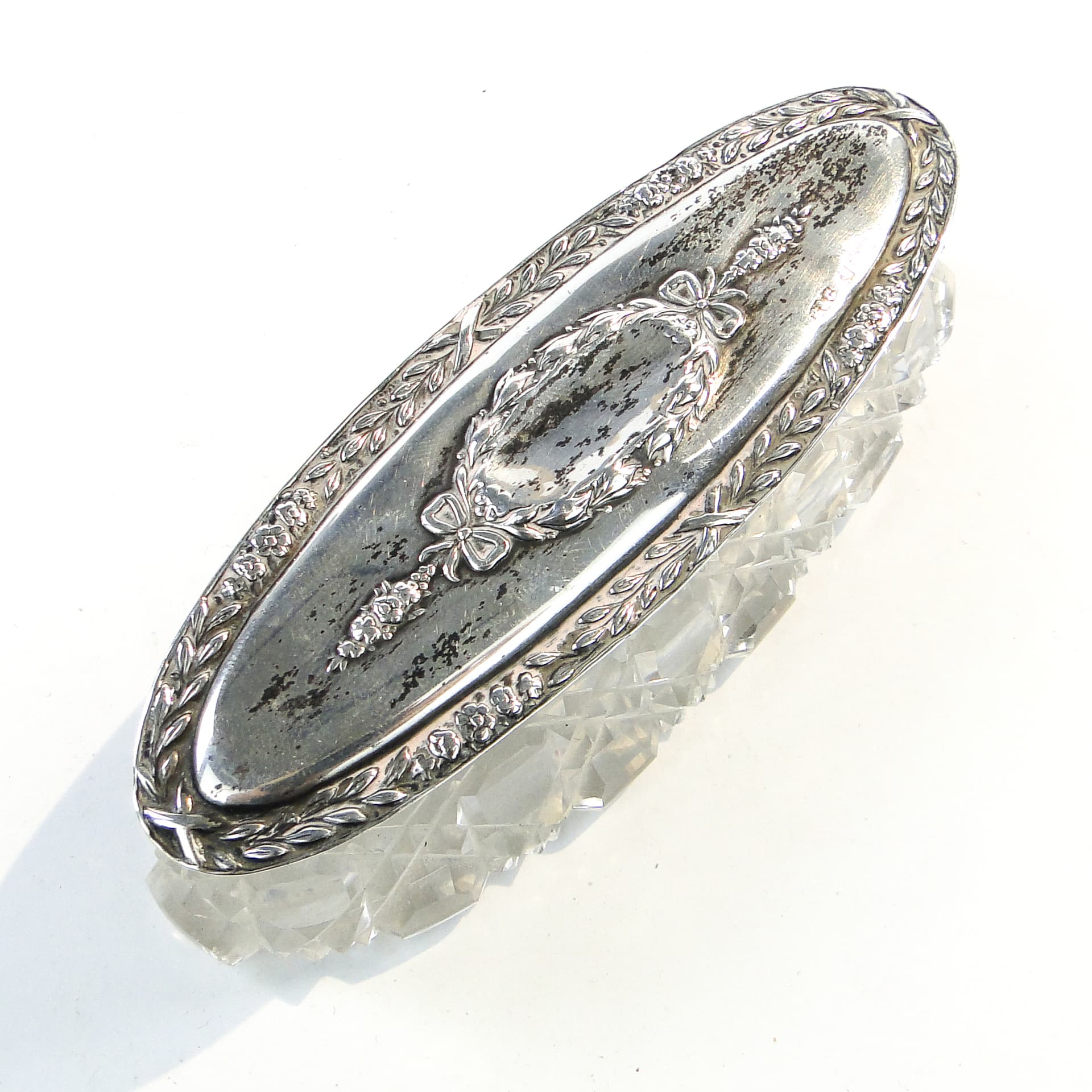 Toothpick holder, Art Nouveau, silver, crystal, United Kingdom, 19th c. - 101791