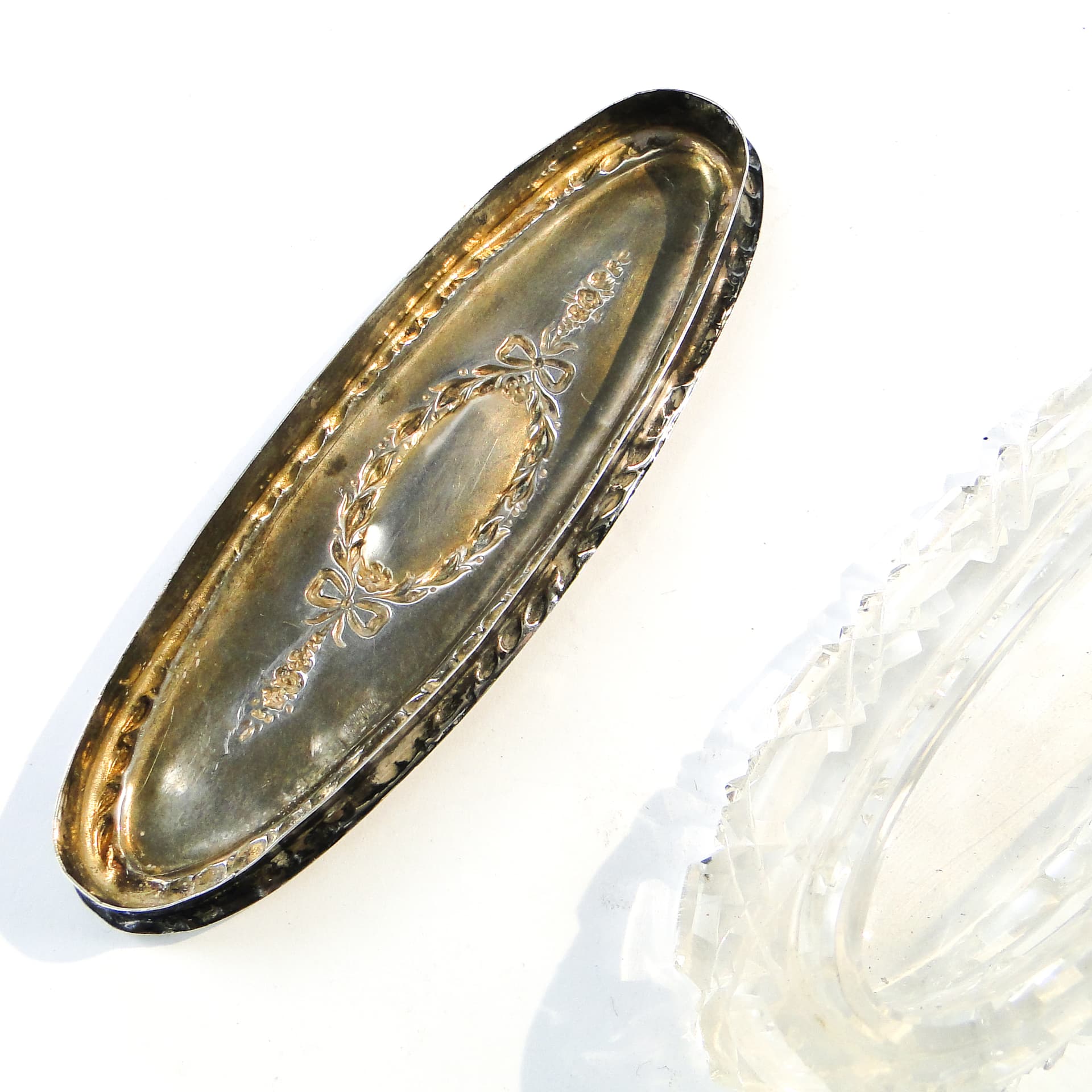 Toothpick holder, Art Nouveau, silver, crystal, United Kingdom, 19th c. - 101797