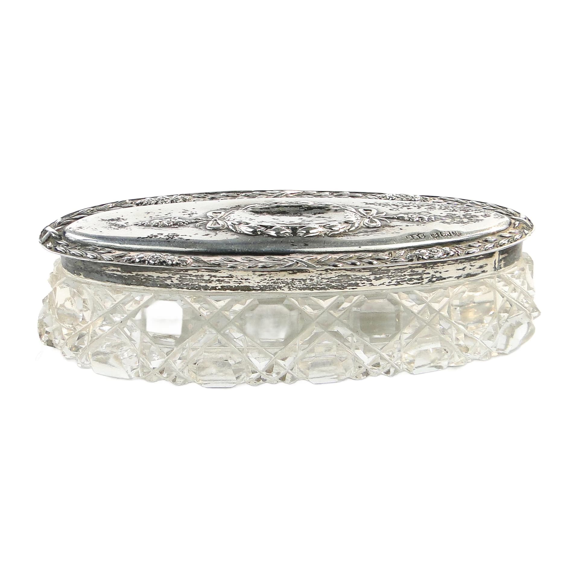 Toothpick holder, Art Nouveau, silver, crystal, United Kingdom, 19th c.