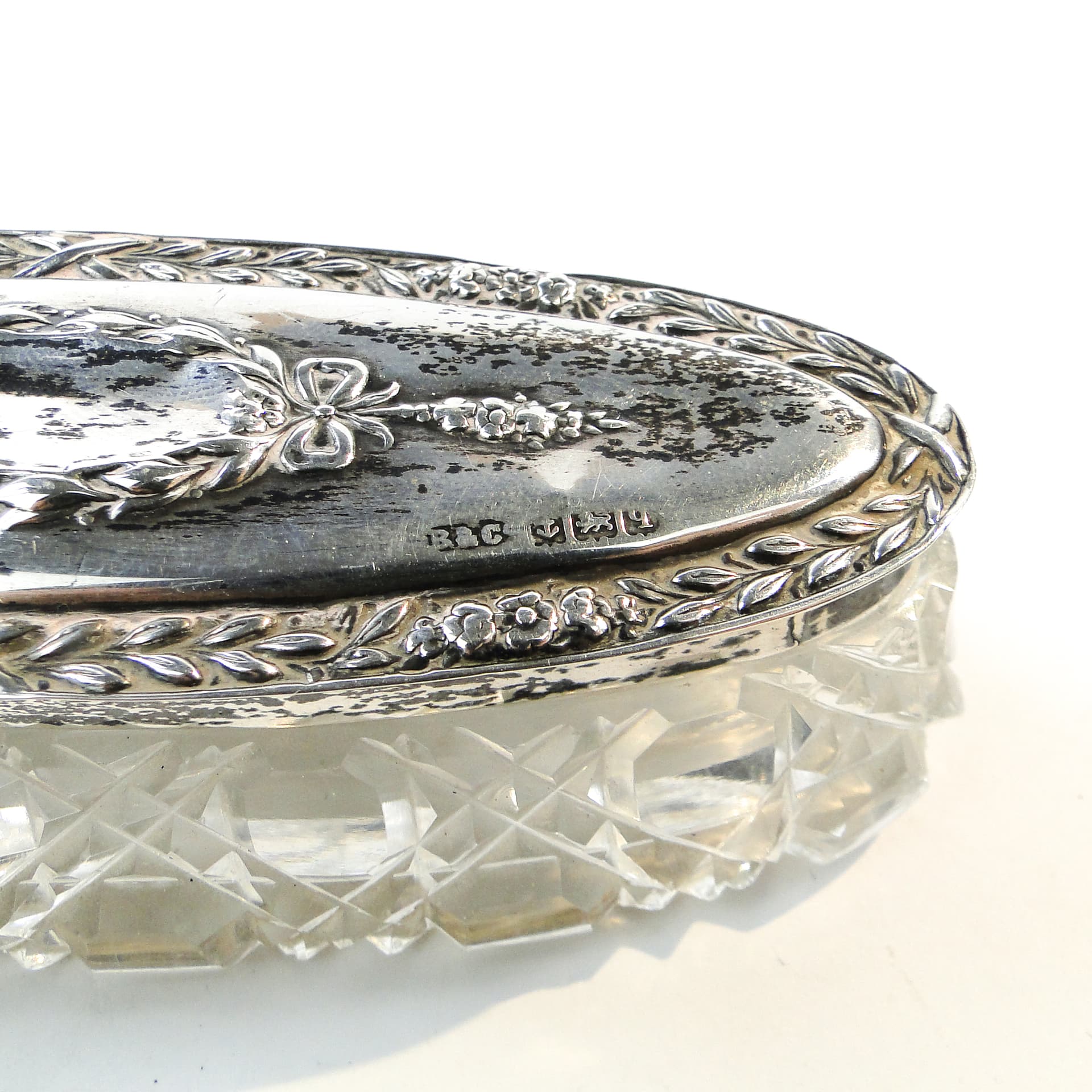 Toothpick holder, Art Nouveau, silver, crystal, United Kingdom, 19th c. - 101789