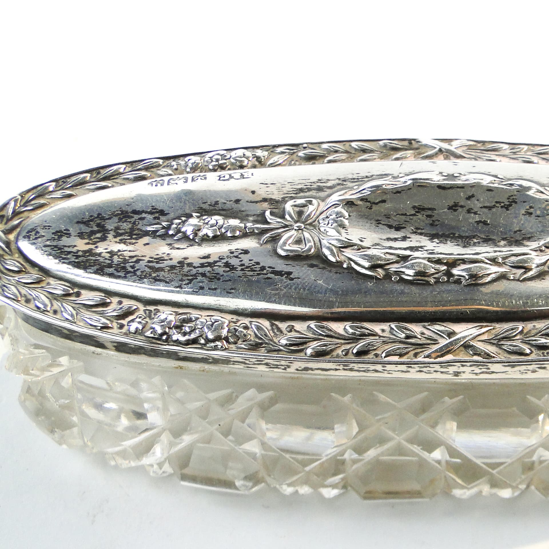 Toothpick holder, Art Nouveau, silver, crystal, United Kingdom, 19th c. - 101792