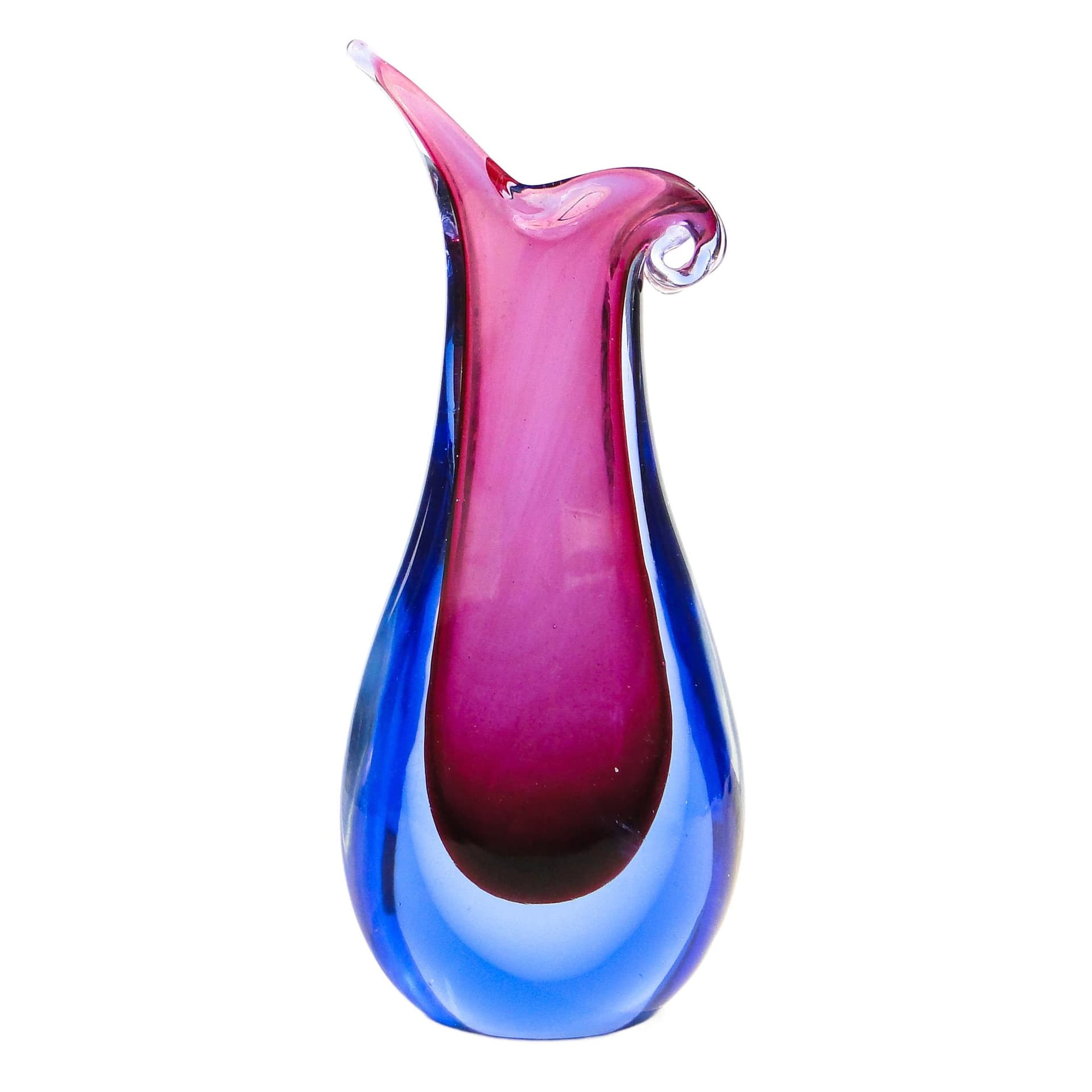 Wazon Murano, mid-century modern, szkło, Mandruzzato, Włochy, lata 50.