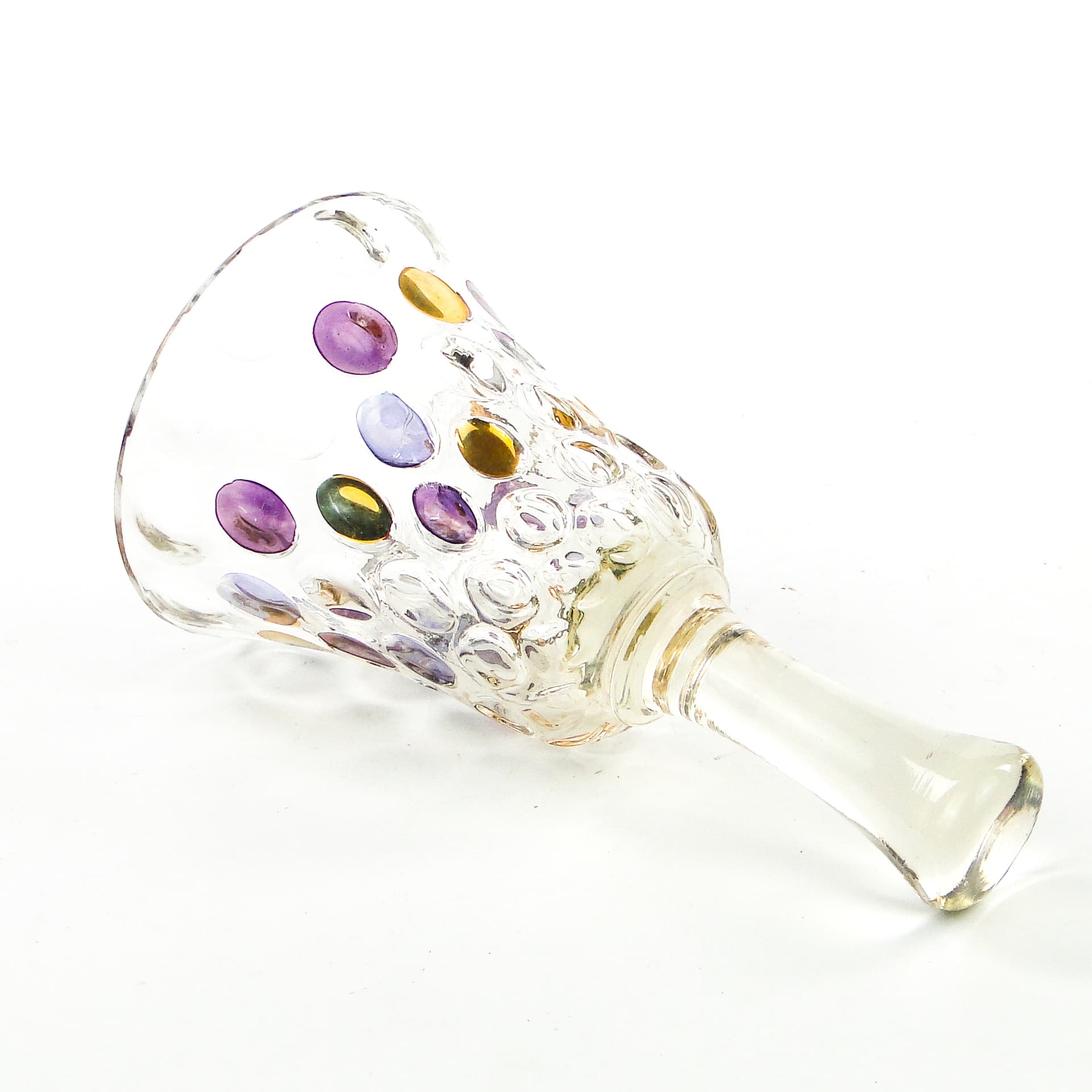 Dzwonek, mid-century modern, szkło prasowane, Czechosłowacja, lata 50. - 101951