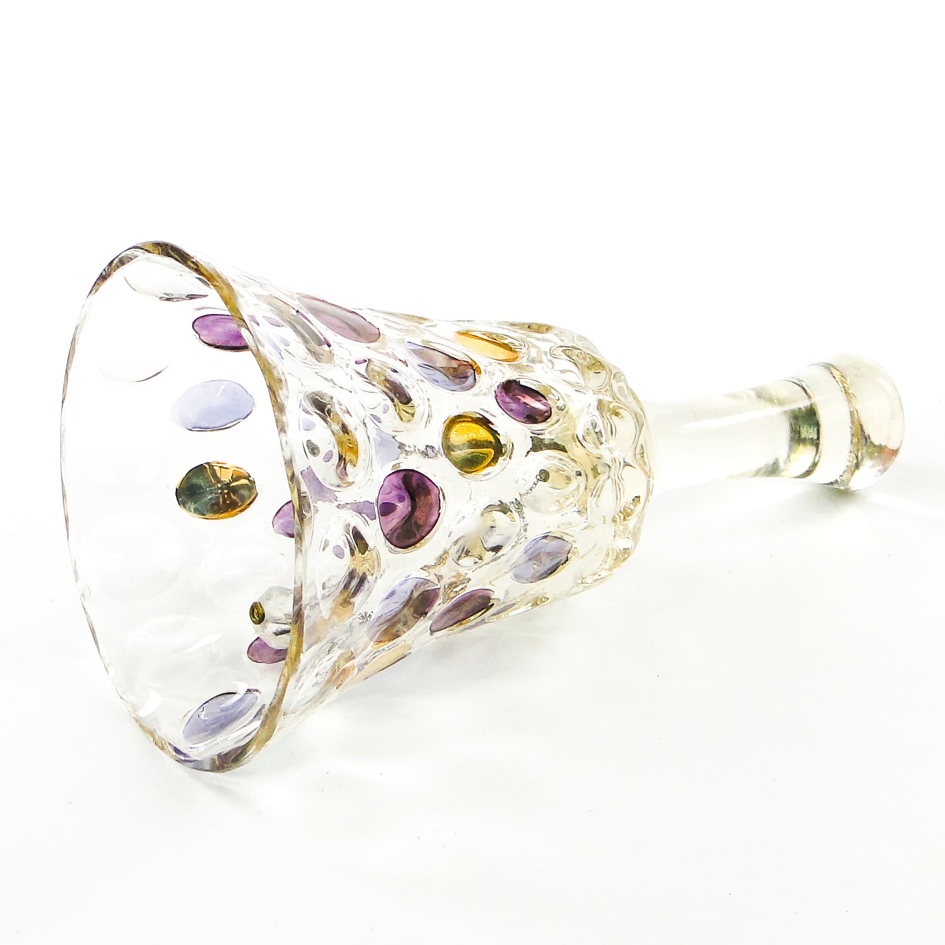 Dzwonek, mid-century modern, szkło prasowane, Czechosłowacja, lata 50. - 101952