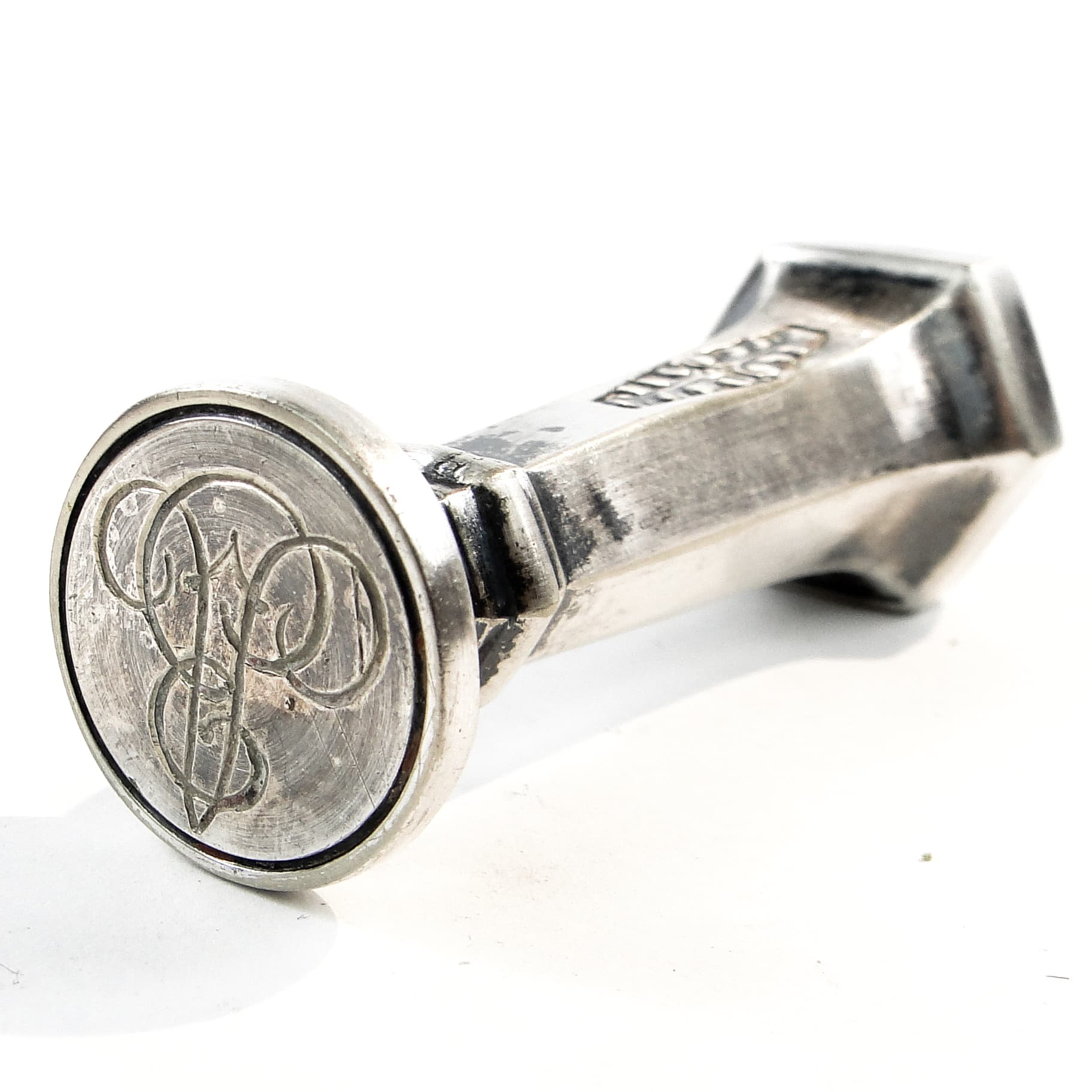 Stempel biurkowy Art Nouveau, mosiądz srebrzony, Austria, pocz. XX w. - 102250