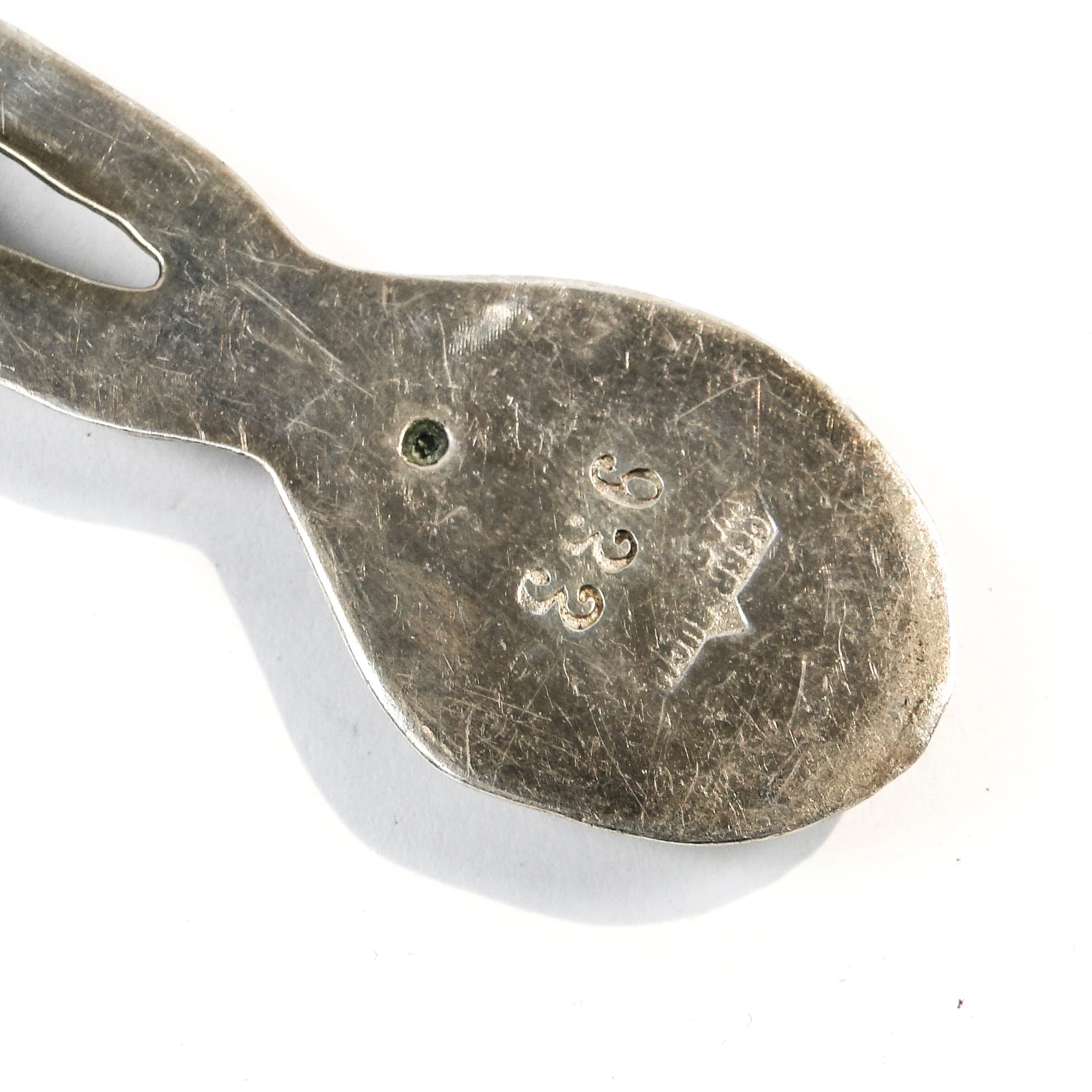 Pickle Spoon, Art Nouveau, silver-plated brass, Poland, early 20th c. - 102297