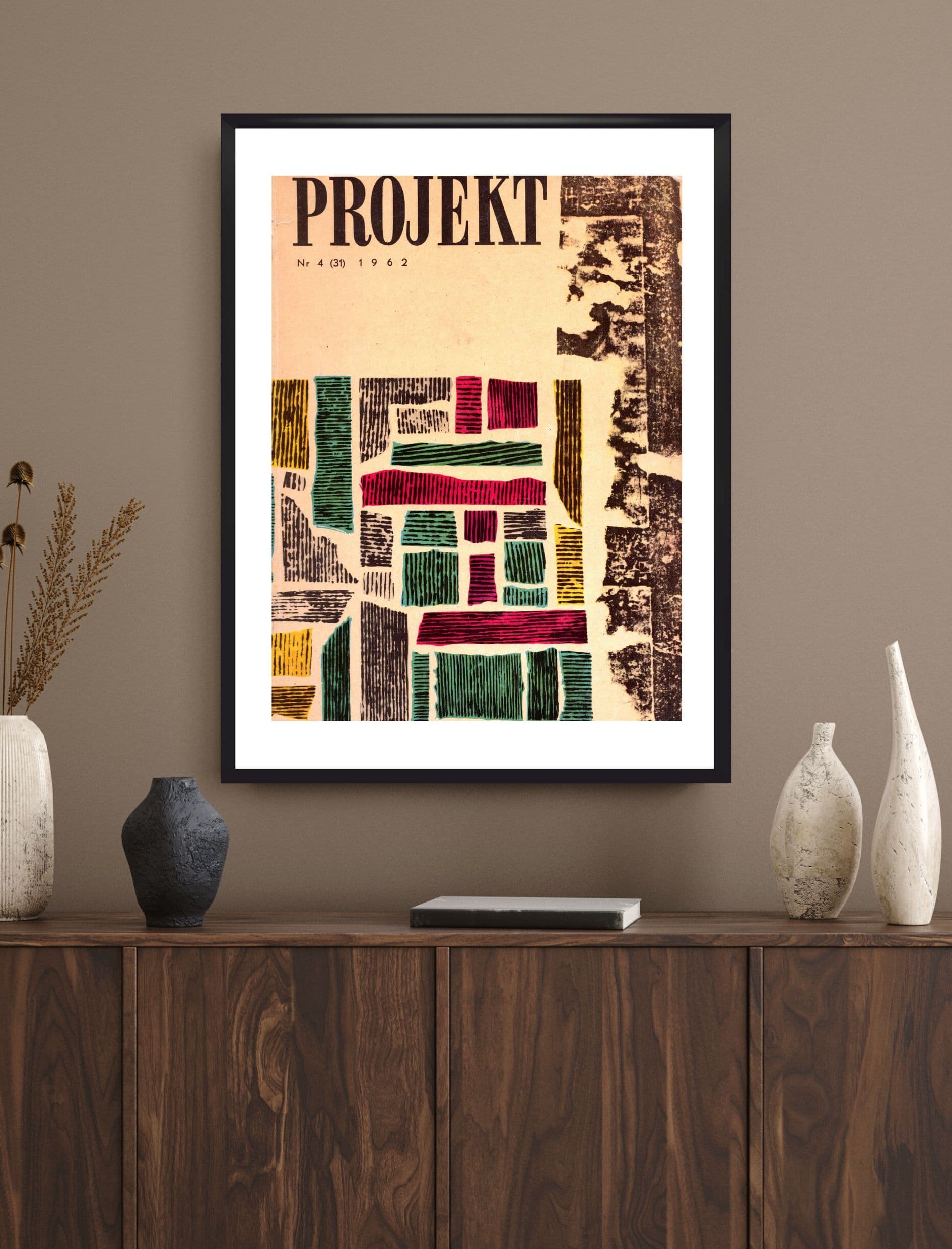 Plakat PROJEKT 4/1962, multikolor, aut. R. Cieślewicz, Polska, lata 60. - 102352