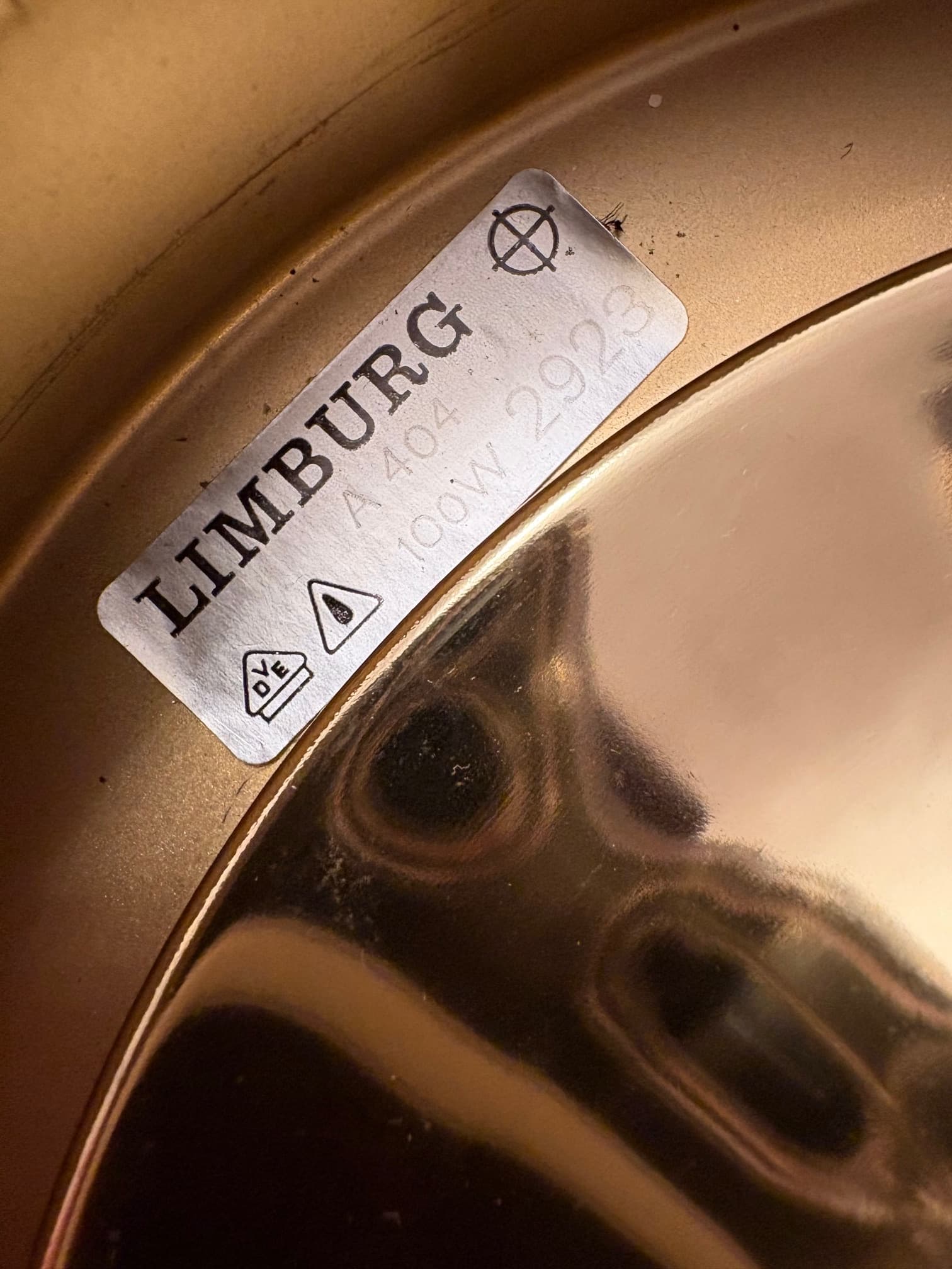 Kinkiet 2923, Glashuette Limburg, Niemcy, lata 60. - 102475