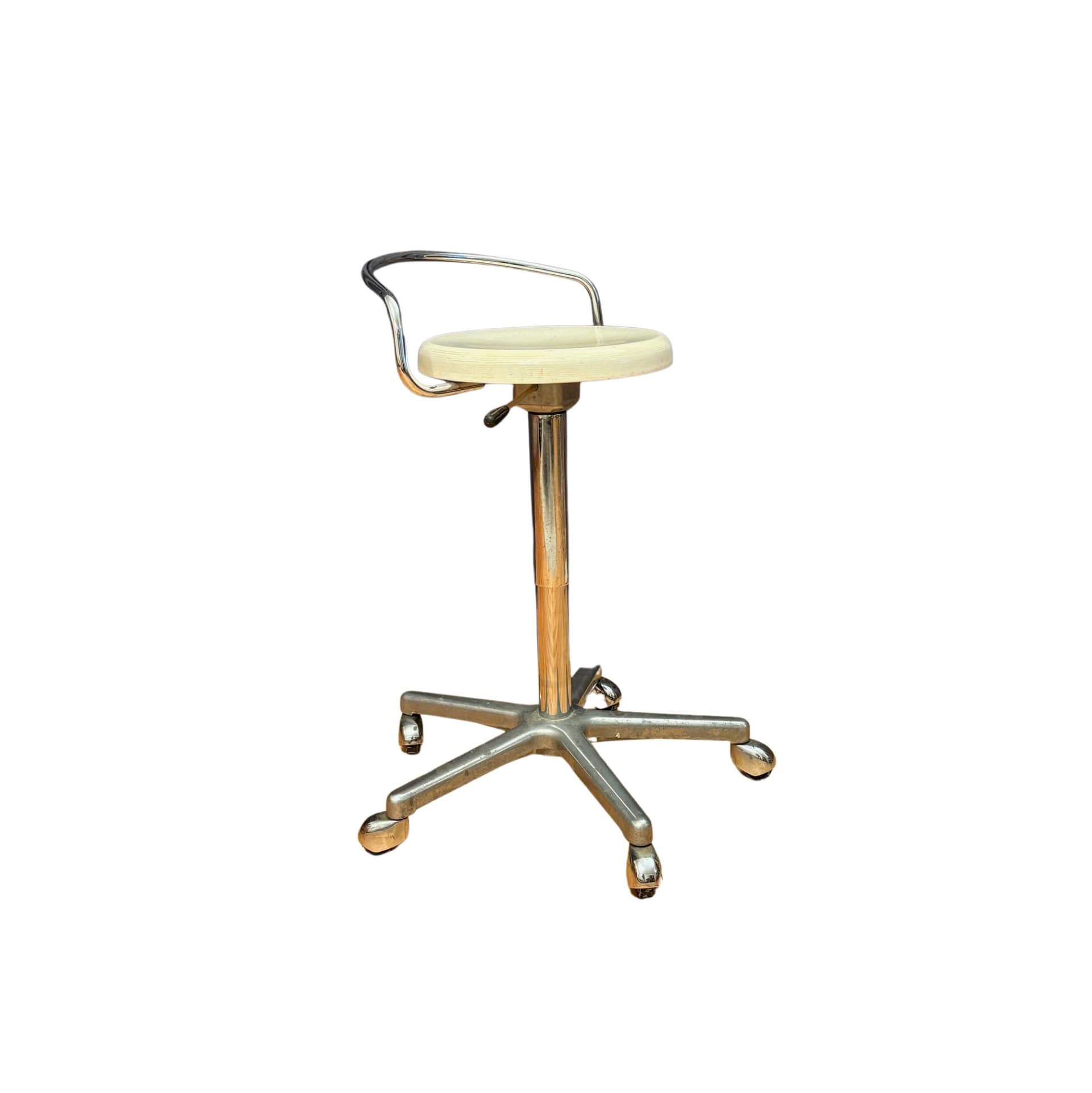 Regulowany stołek w stylu Marcela Breuera, lata 60.