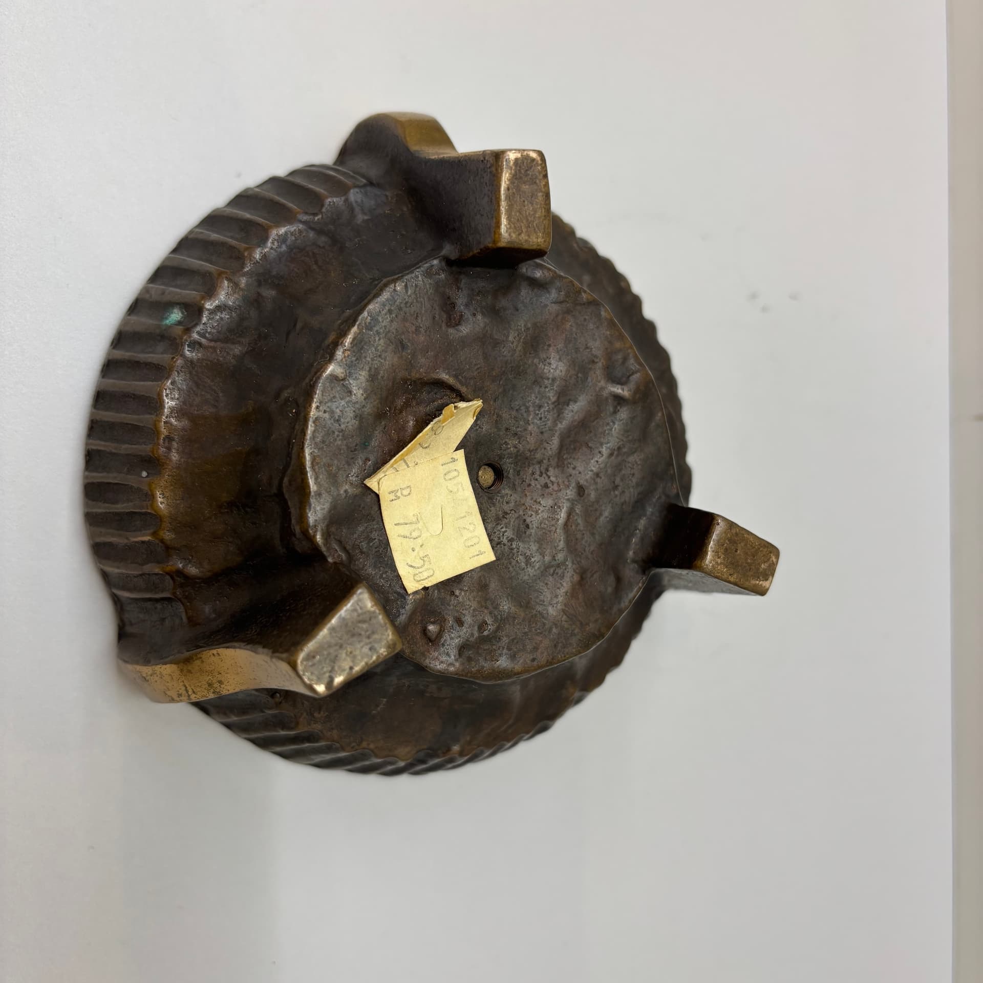 Świecznik brutalistyczny, brąz ciemny, Niemcy, lata 70. - 102563