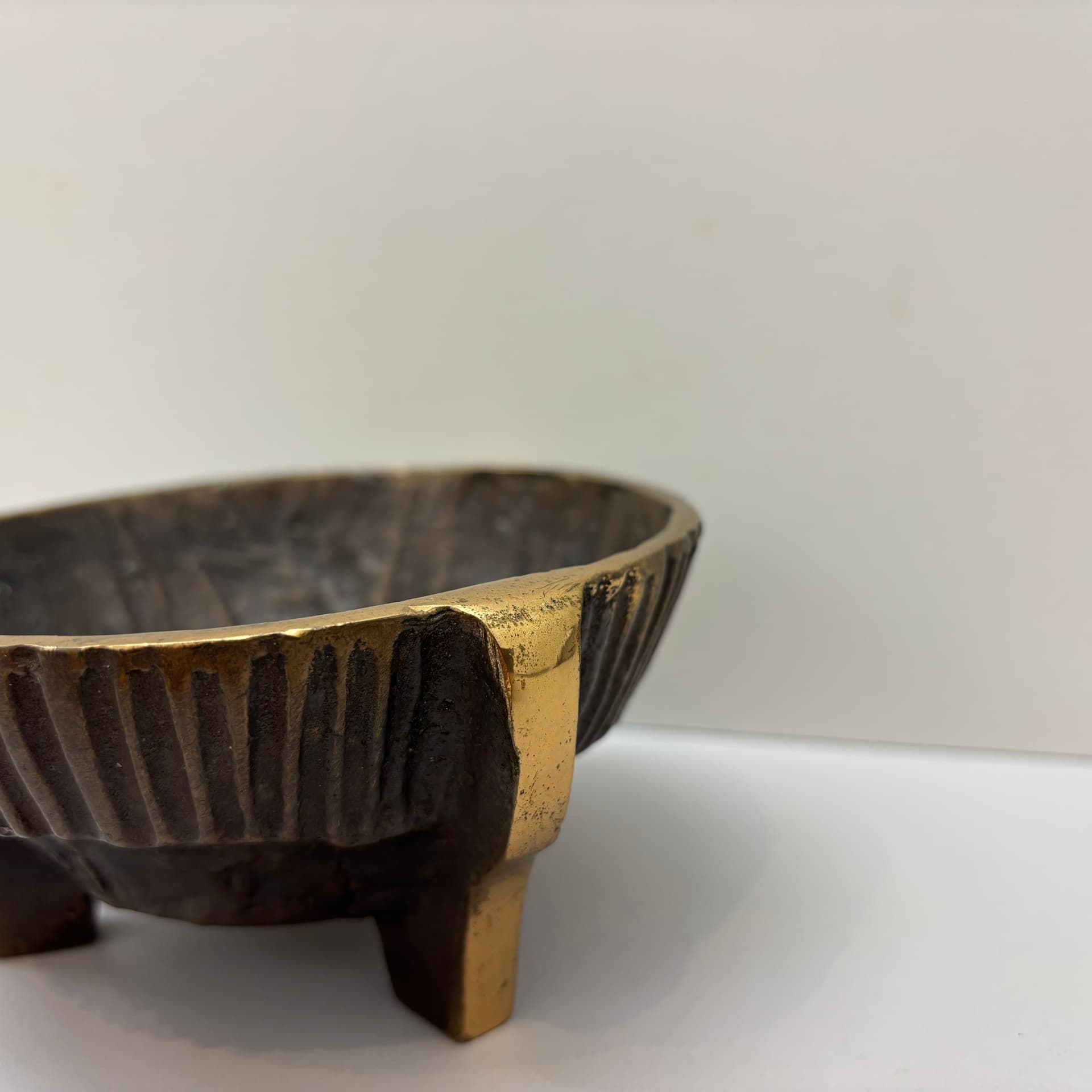 Świecznik brutalistyczny, brąz ciemny, Niemcy, lata 70. - 102561