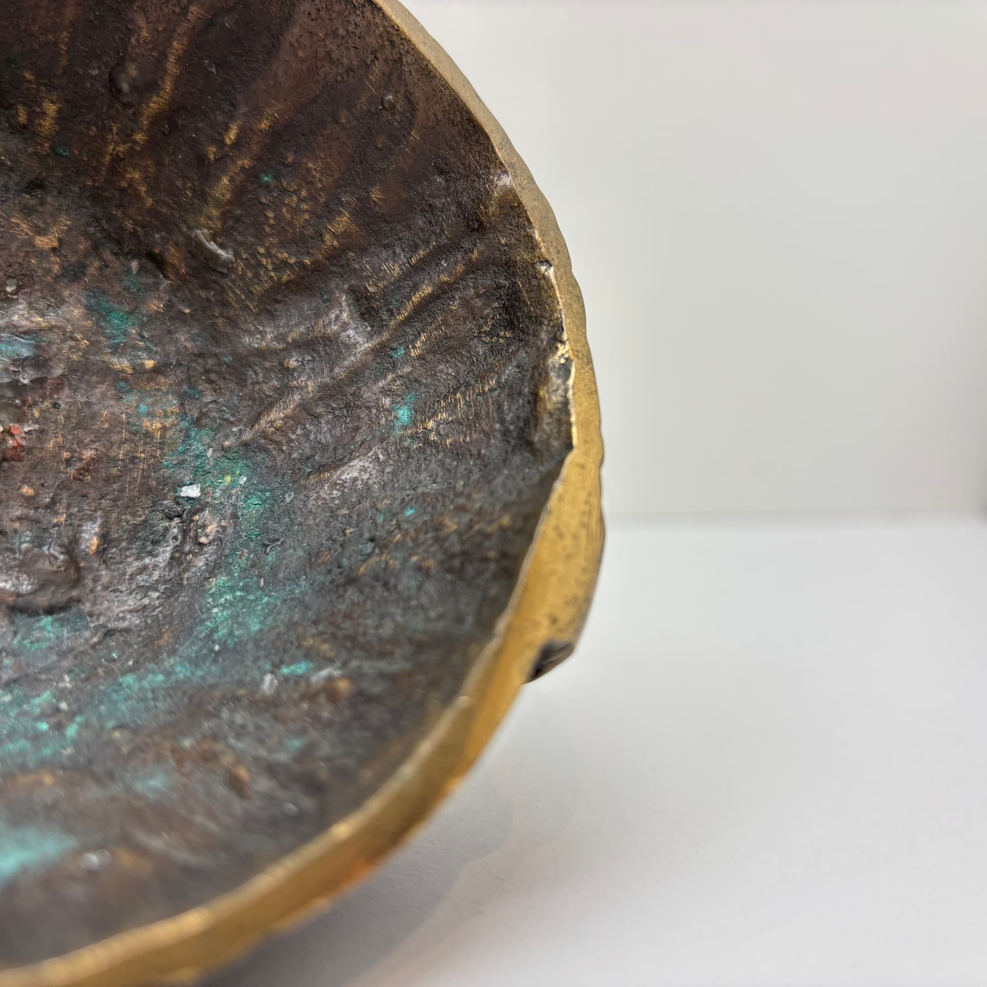 Świecznik brutalistyczny, brąz ciemny, Niemcy, lata 70. - 102566