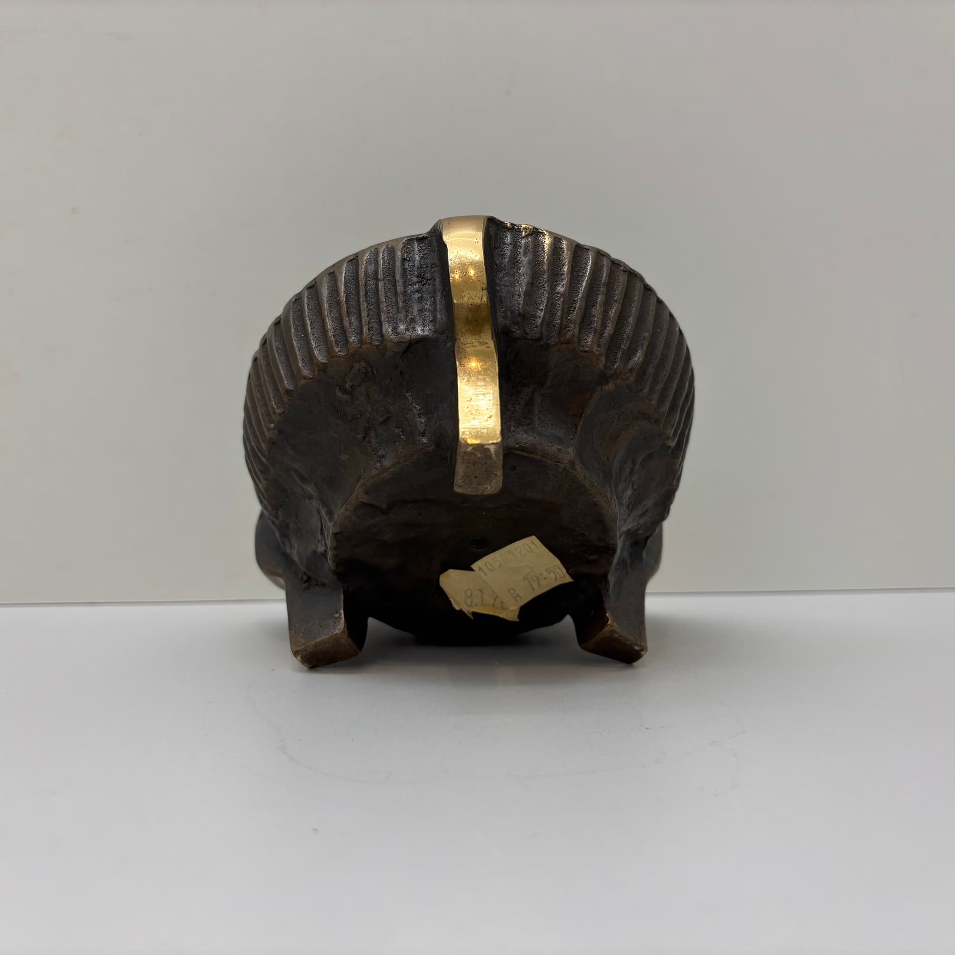 Świecznik brutalistyczny, brąz ciemny, Niemcy, lata 70. - 102560