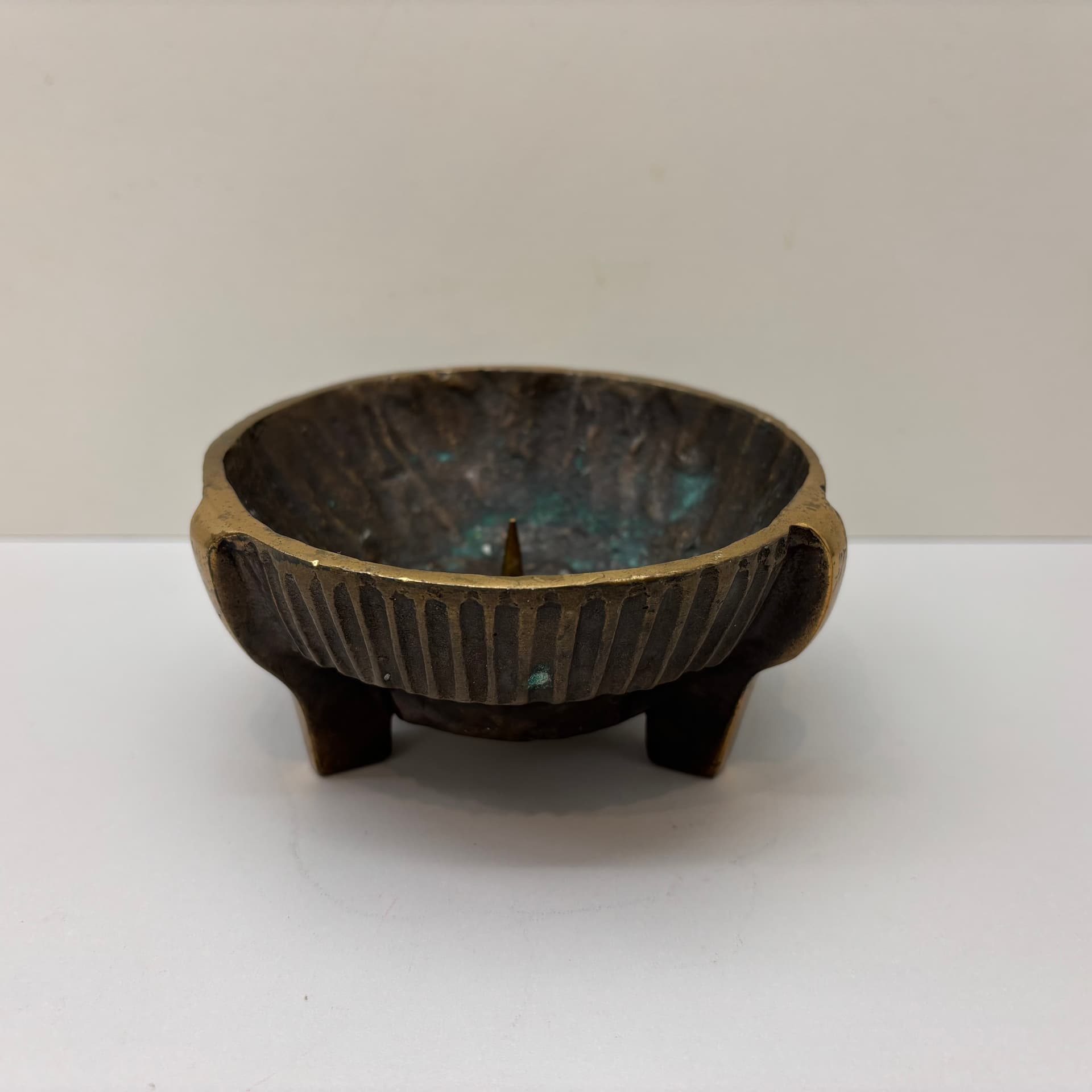 Świecznik brutalistyczny, brąz ciemny, Niemcy, lata 70. - 102558