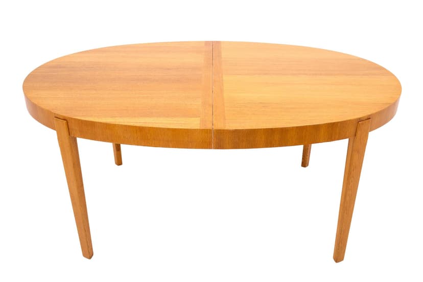 Tekowy owalny stół, Dania, lata 60.