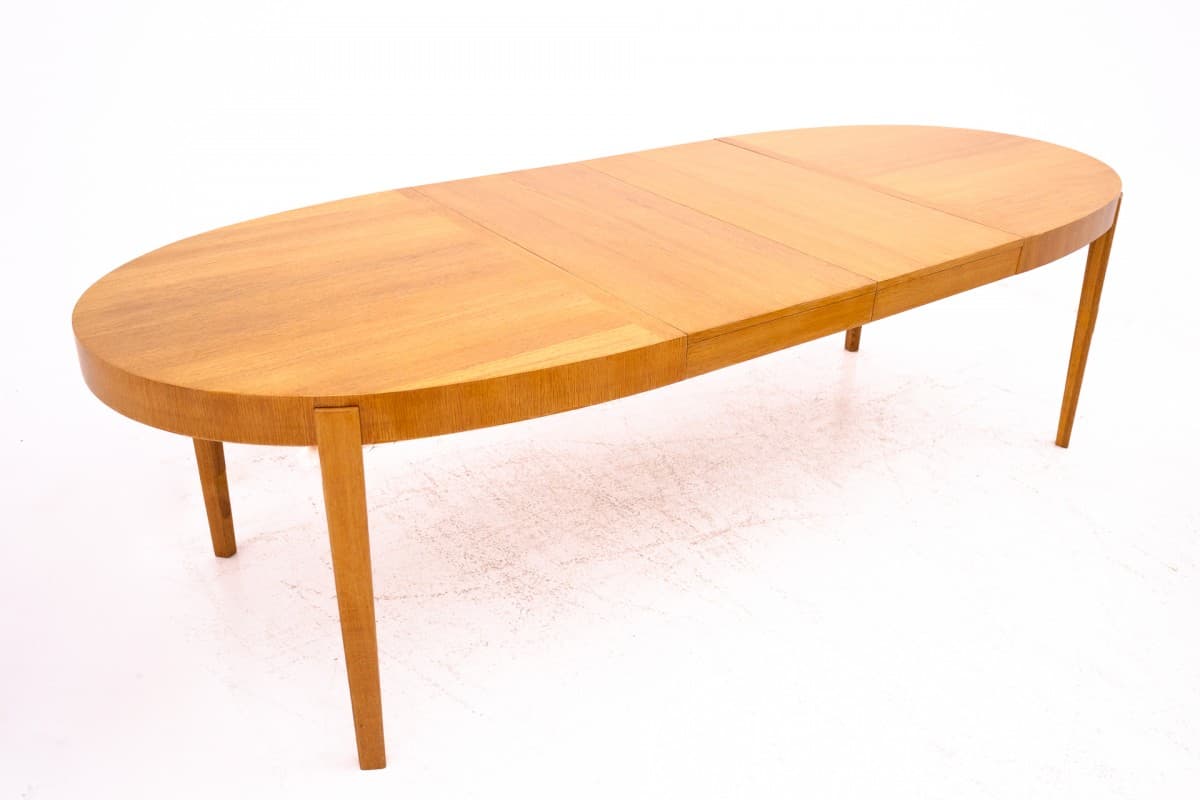 Tekowy owalny stół, Dania, lata 60. - 58745