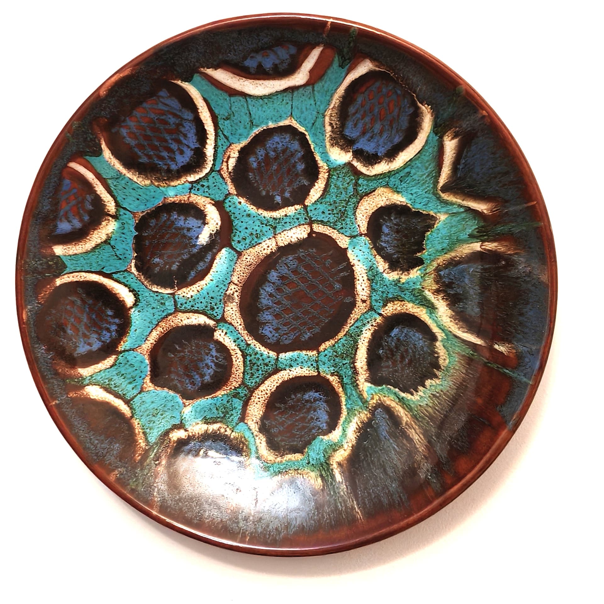 Decorative Plate, brown ceramic, Poland, 1950s - 103571