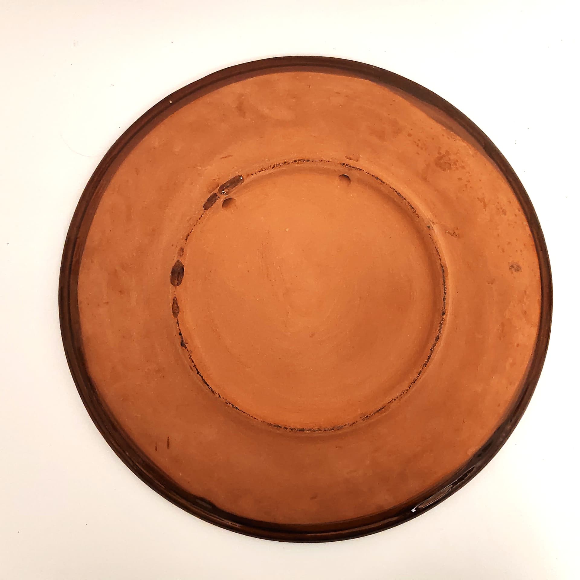 Decorative Plate, brown ceramic, Poland, 1950s - 103568