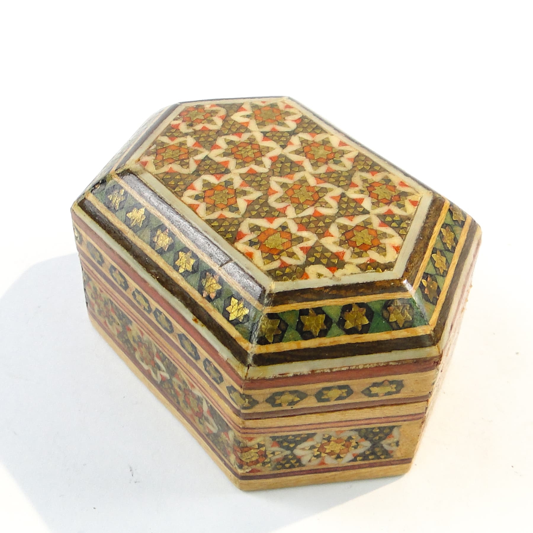 Oriental Mosaic Pillbox, wood, Poland, 1970s - 103598