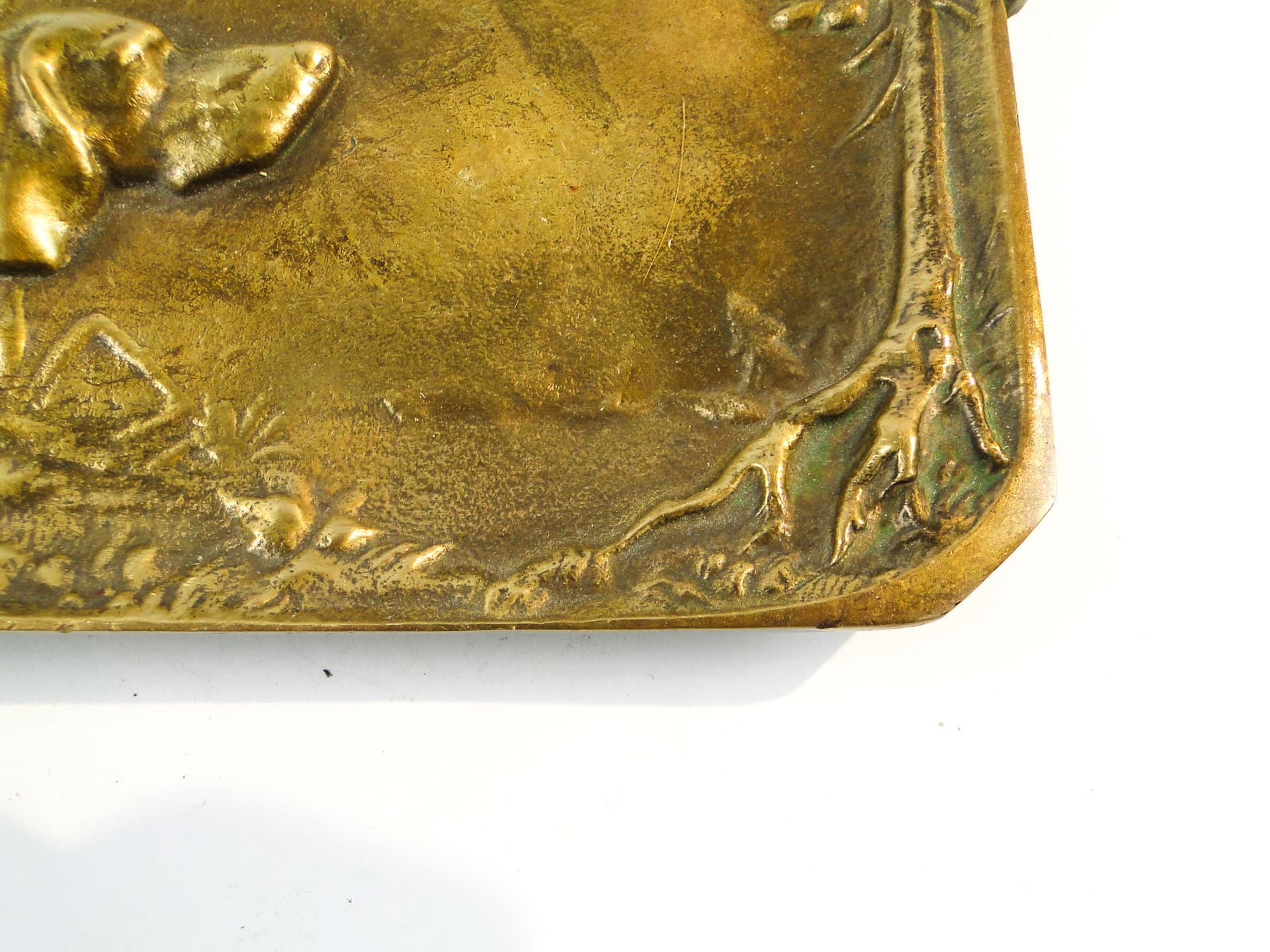 Wizytownik secesyjny, Art Nouveau, mosiądz, Polska, lata 30. - 103662