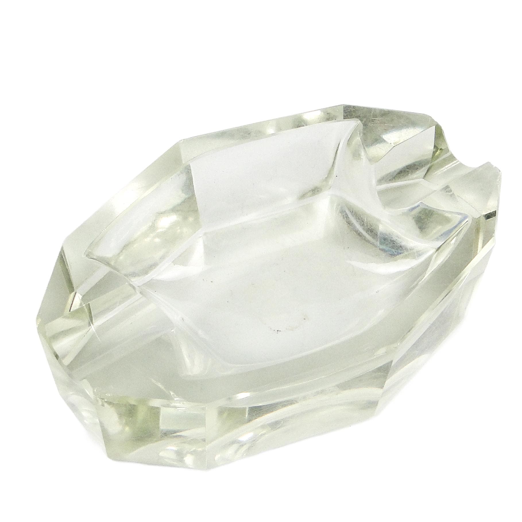 Popielniczka Art Deco, kryształ, Moser, Czechosłowacja, lata 50.