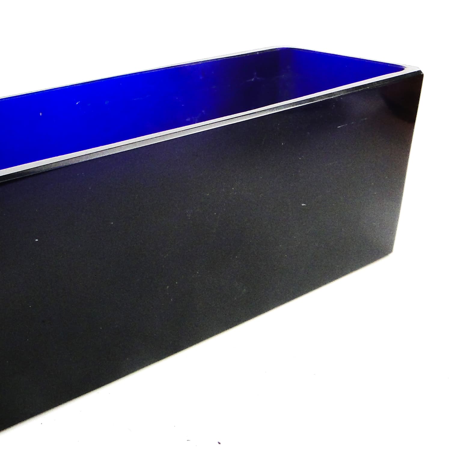 Przybornik Art Deco, kryształ kobaltowy, proj. J. Hoffmann, Czechosłowacja, lata 30. - 105999