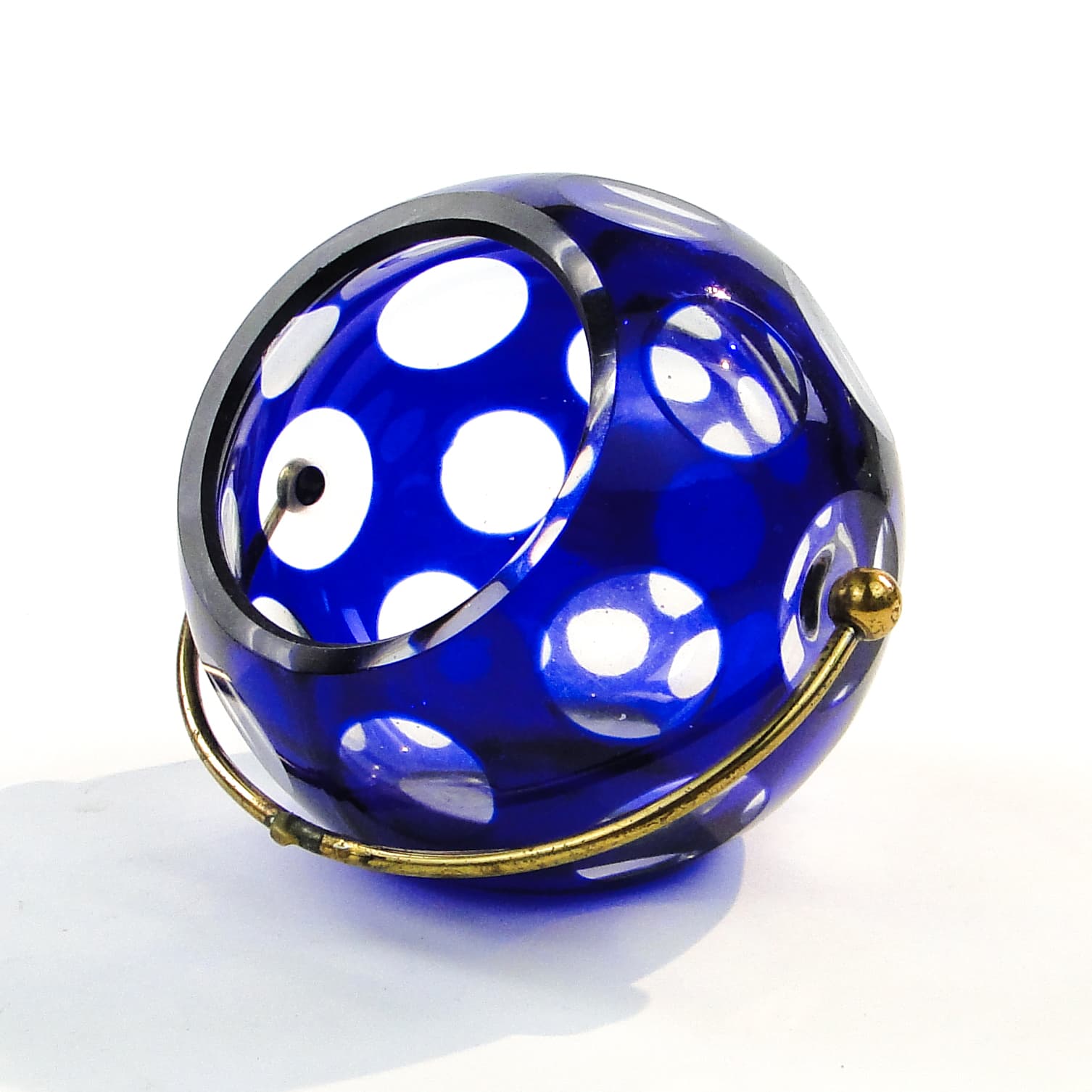 Przybornik mid-century modern, szkło, Czechosłowacja, lata 50. - 103801