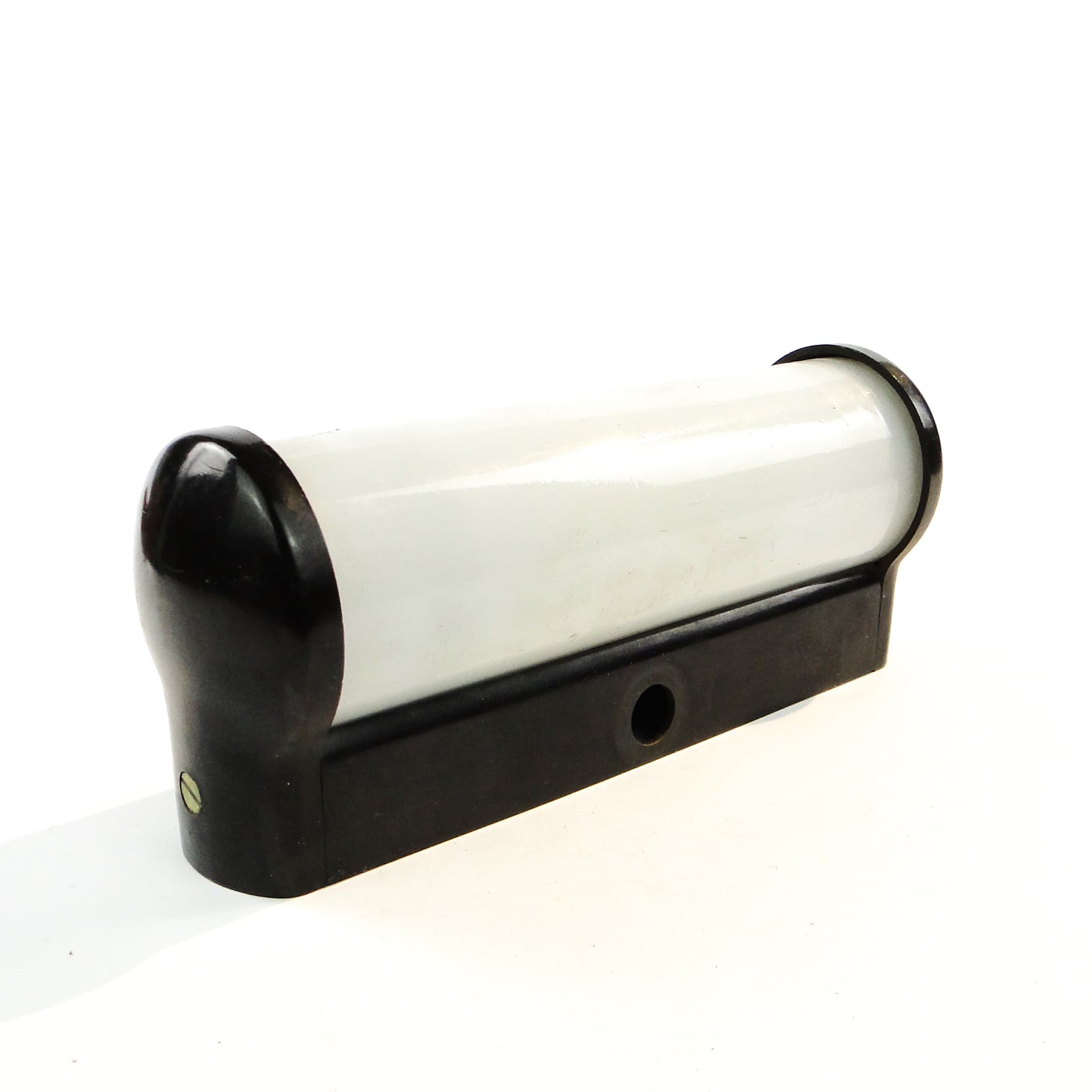 Art Deco wall lamp, ebonite, opaline glass, Czechoslovakia, 1950s. - 103814