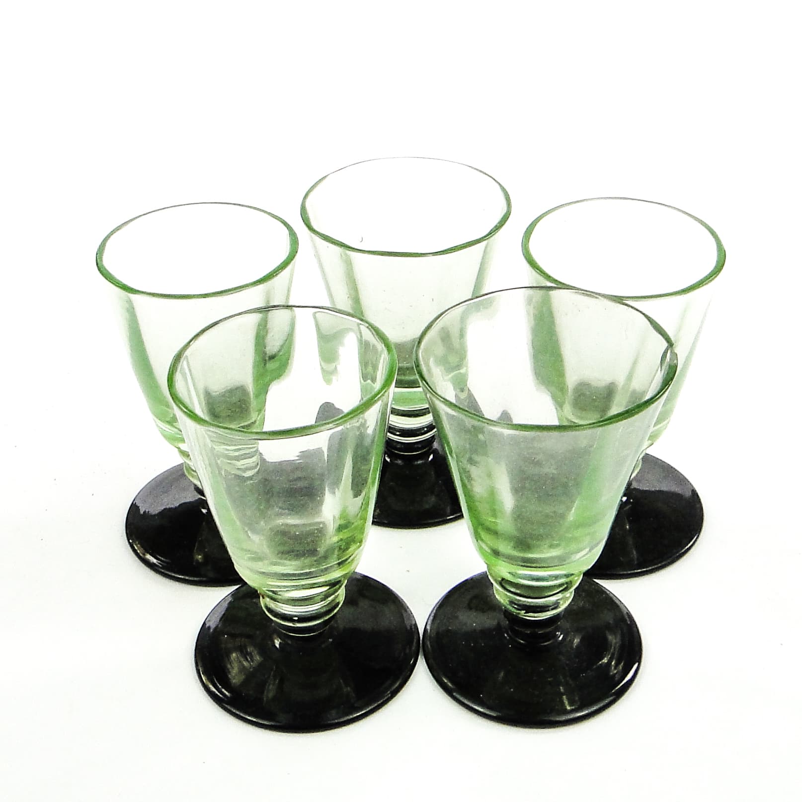 Set of Five Glasses, Art Deco, glass, Poland, 1930s. - 103823