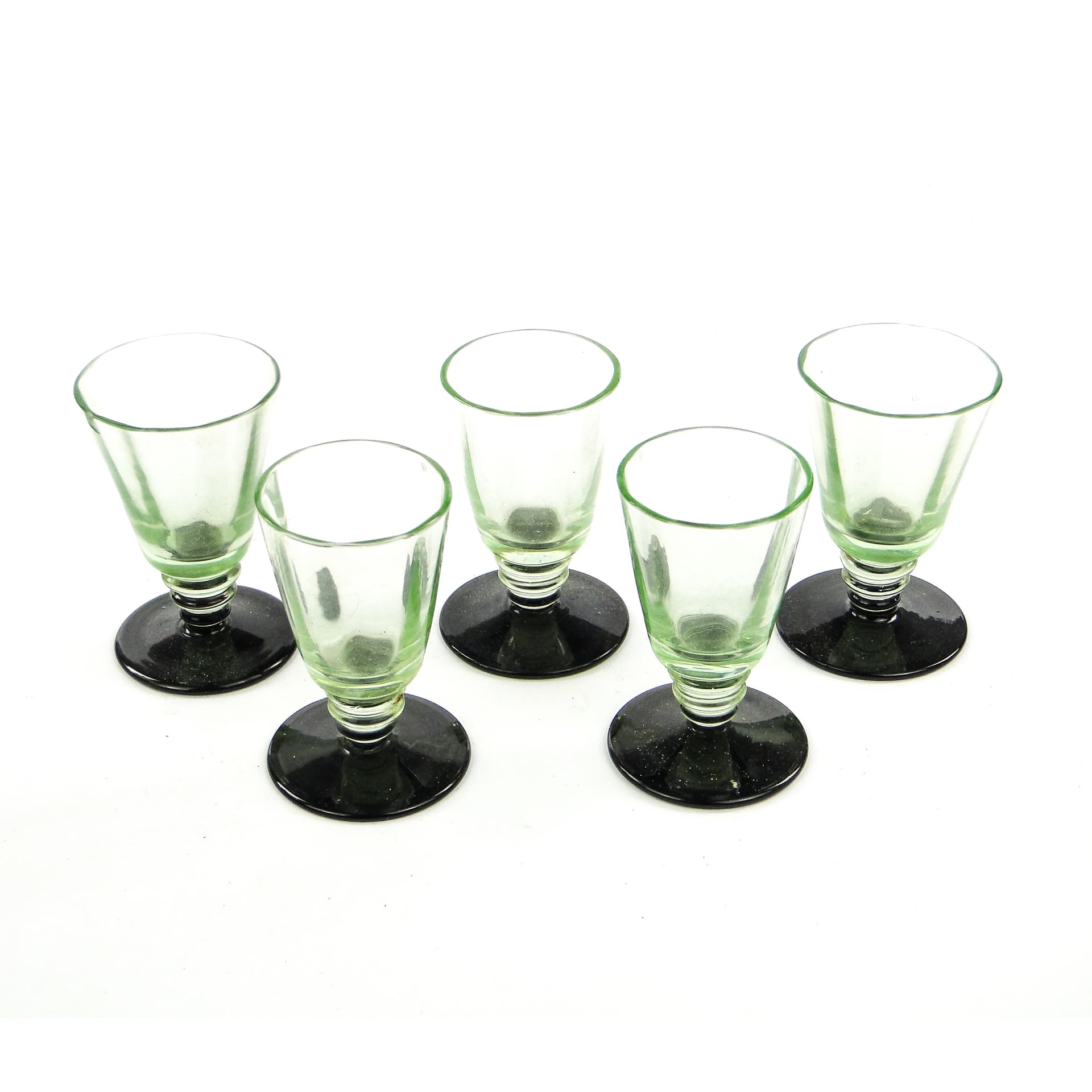 Set of Five Glasses, Art Deco, glass, Poland, 1930s. - 103825