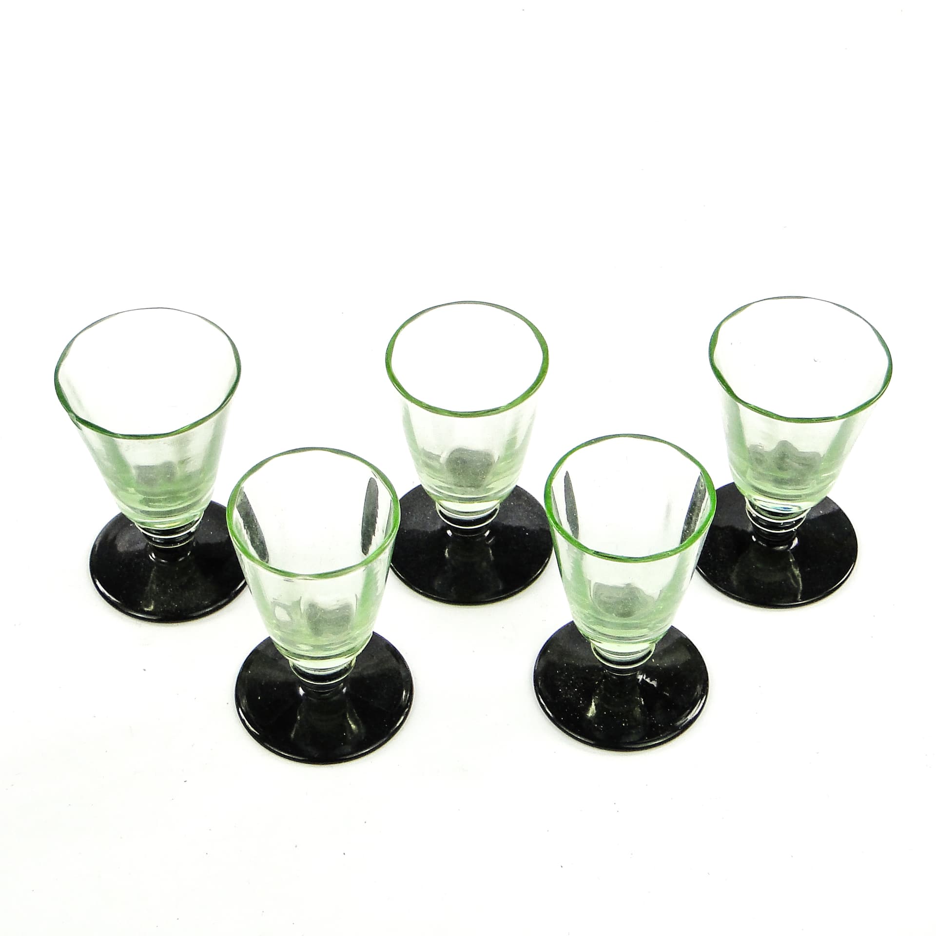 Set of Five Glasses, Art Deco, glass, Poland, 1930s. - 103826