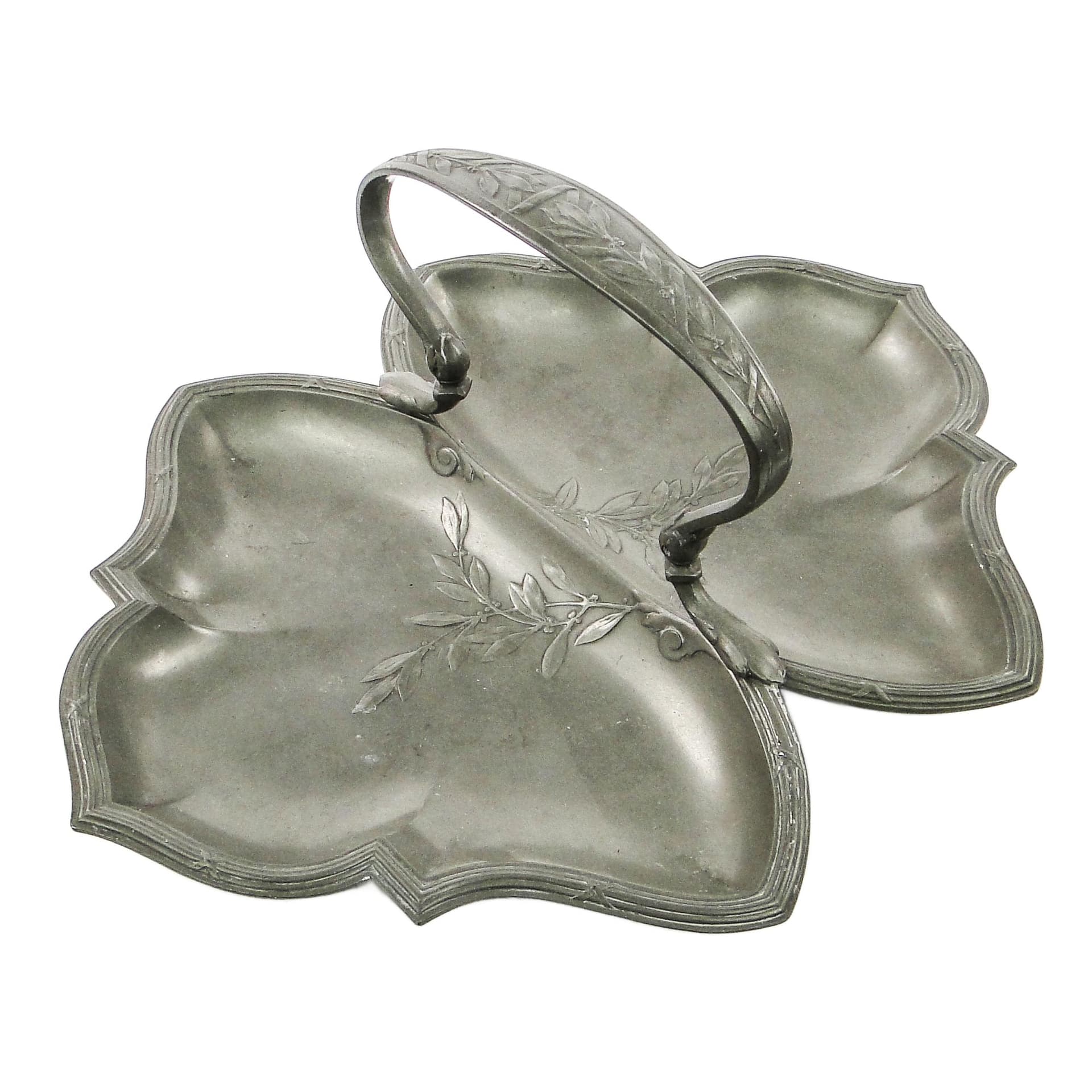 Kabaret na przystawki Art Nouveau, cyna, Niemcy, pocz. XX w.