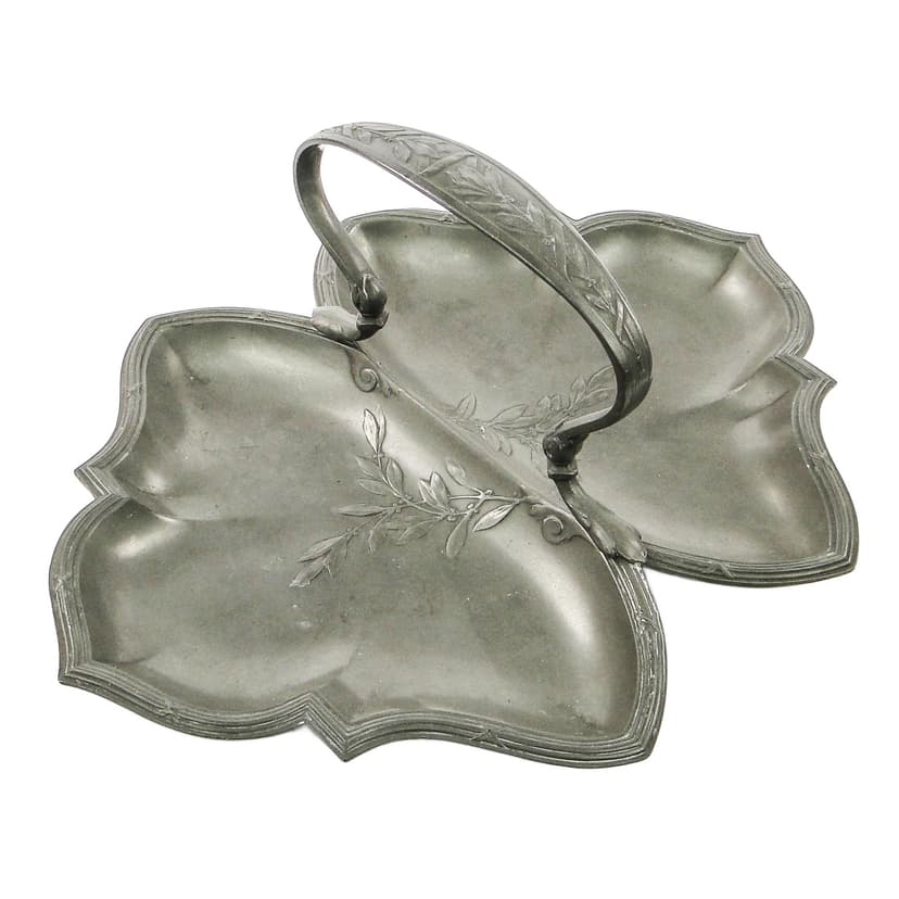 Kabaret na przystawki Art Nouveau, cyna, Niemcy, pocz. XX w.