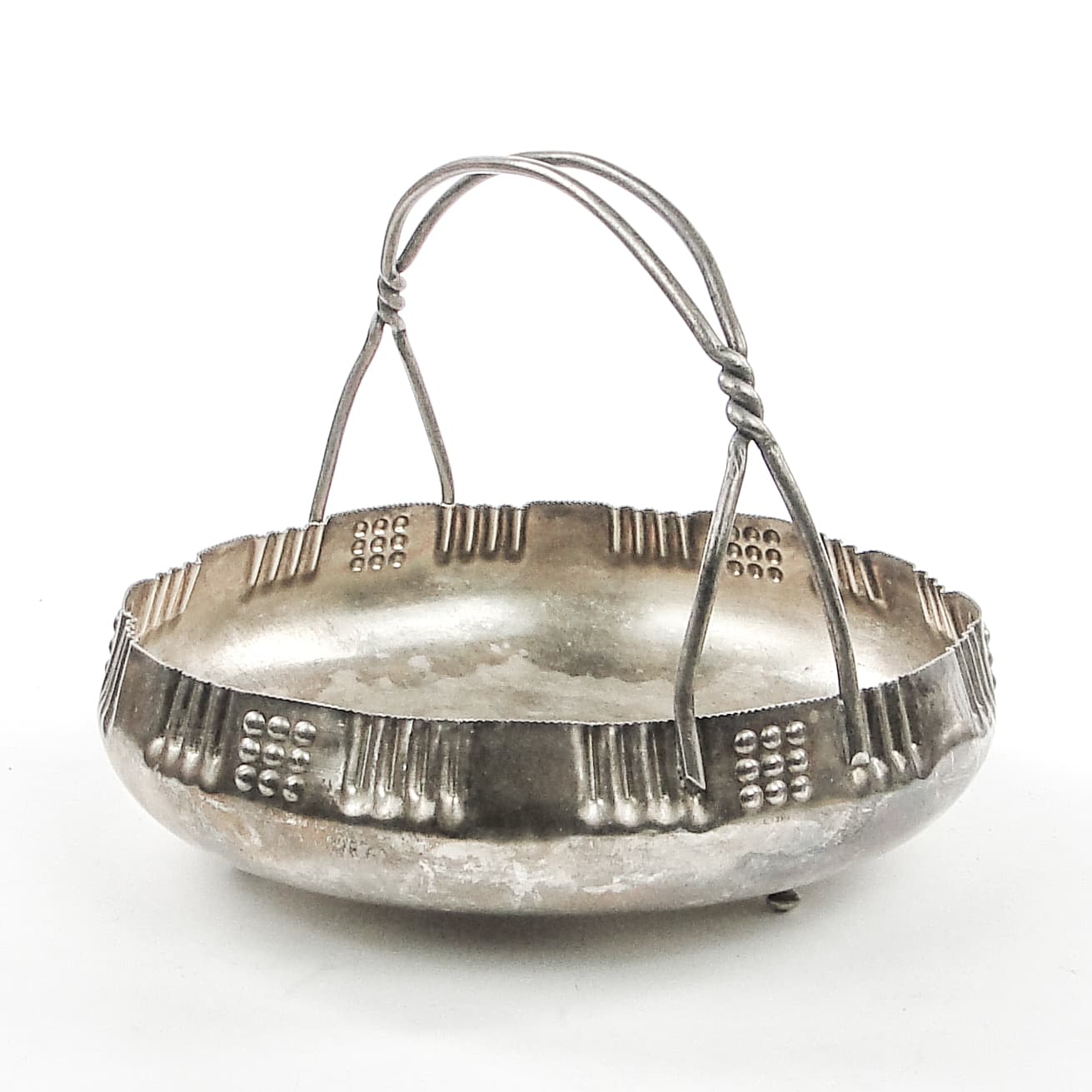 Kosz na owoce Art Nouveau, metal srebrny, Kaiser, Niemcy, pocz. XX w. - 103902