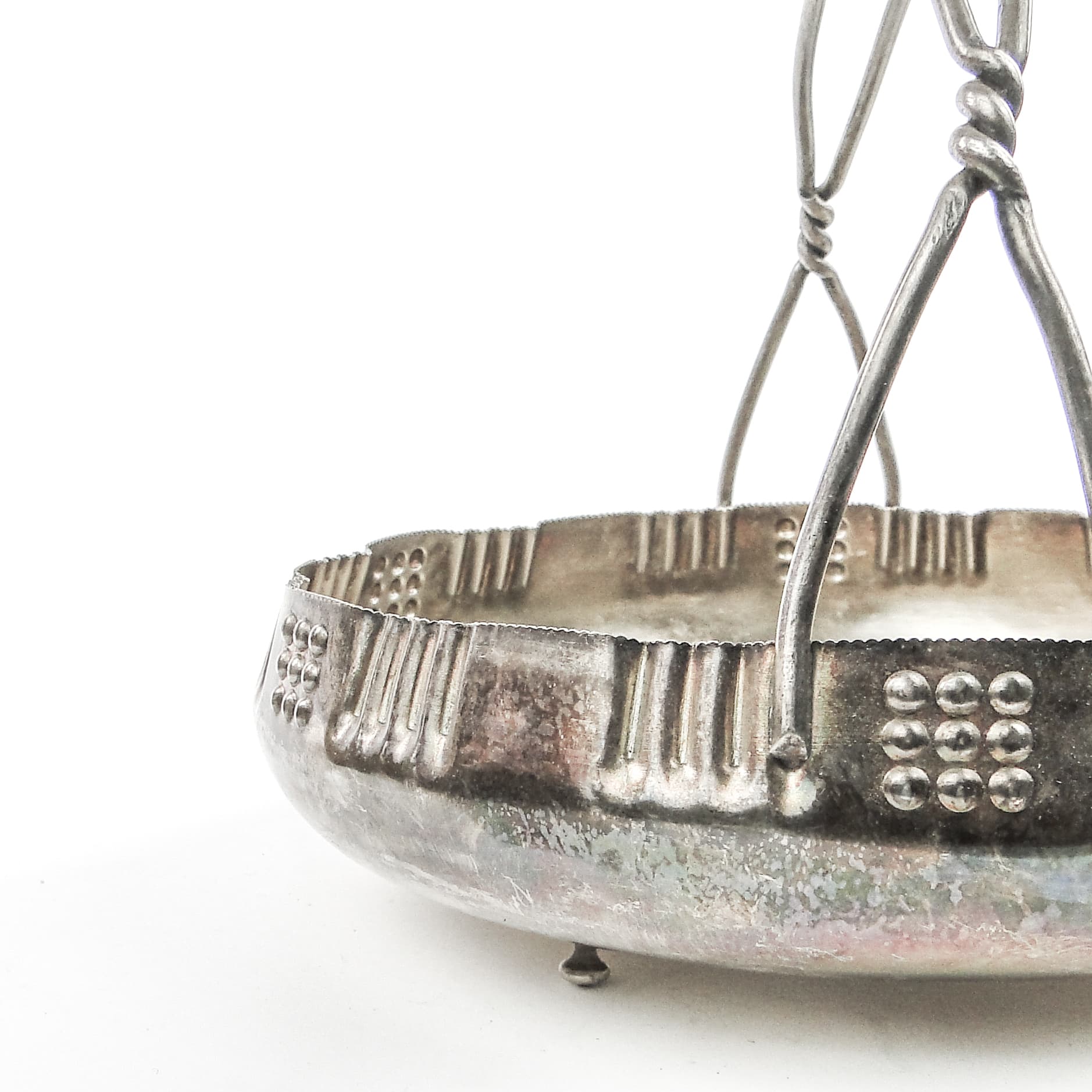 Kosz na owoce Art Nouveau, metal srebrny, Kaiser, Niemcy, pocz. XX w. - 103907