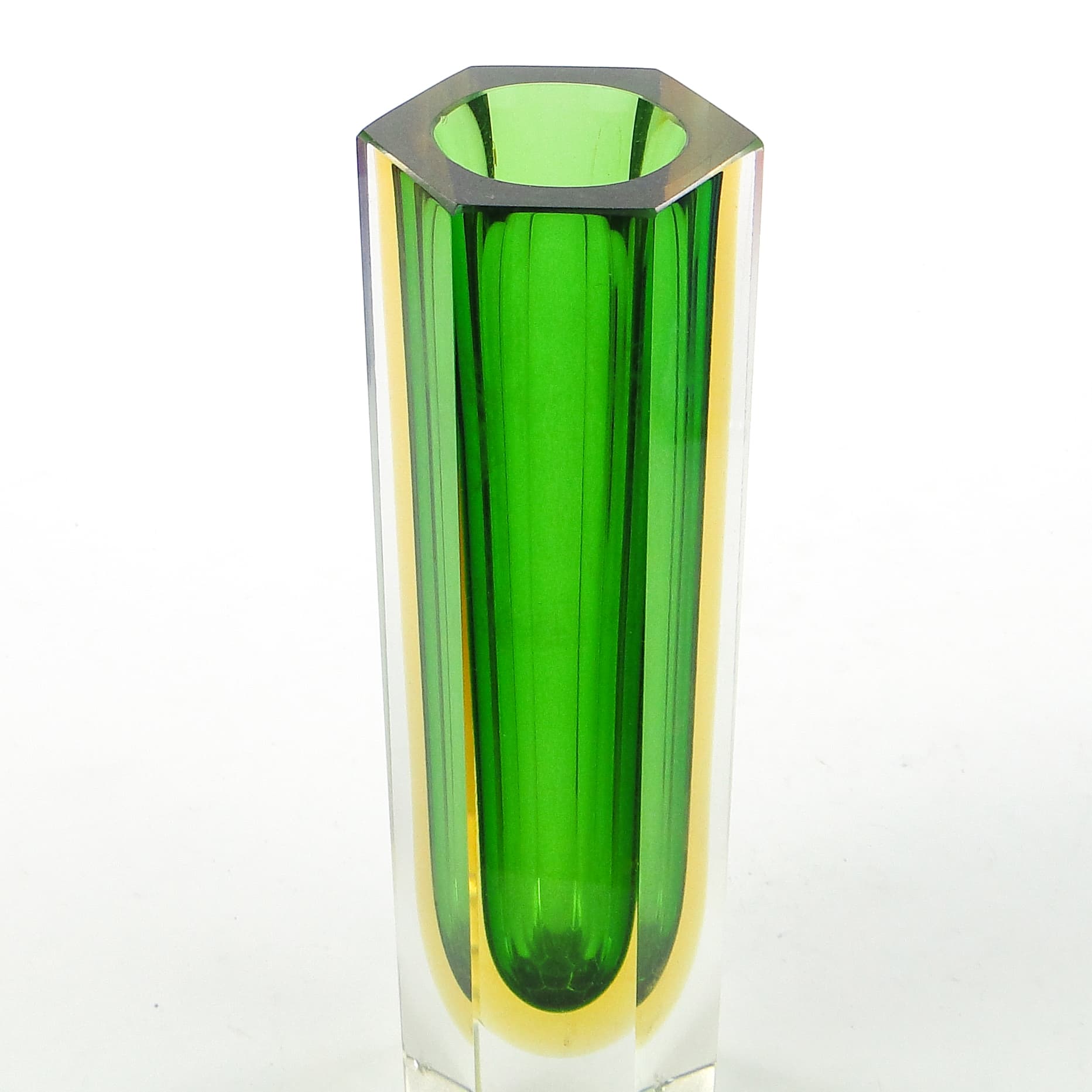 Wazon Murano Sommerso, mid-century modern, szkło, proj. F. Poli, Włochy, lata 50. - 104055