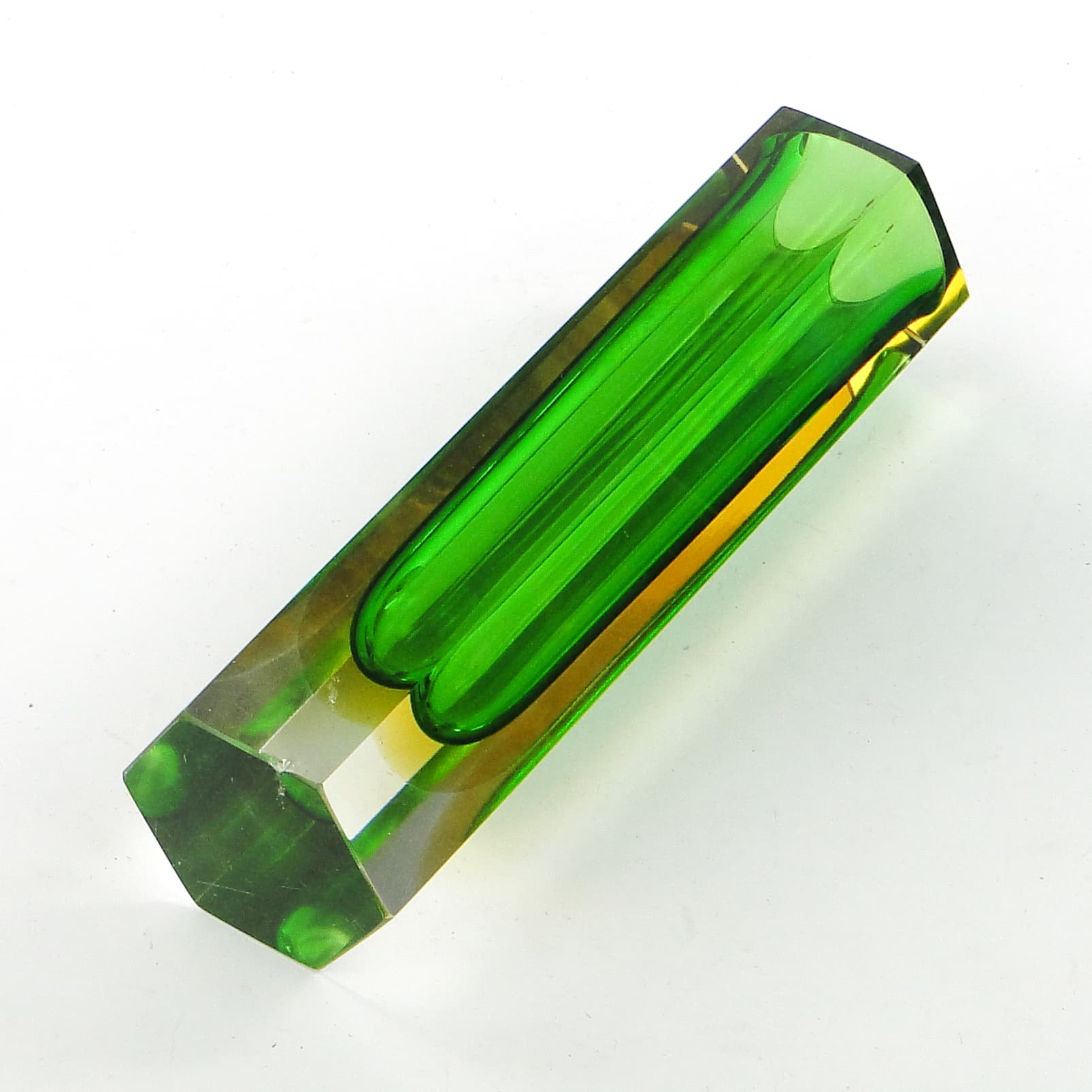 Wazon Murano Sommerso, mid-century modern, szkło, proj. F. Poli, Włochy, lata 50. - 104047