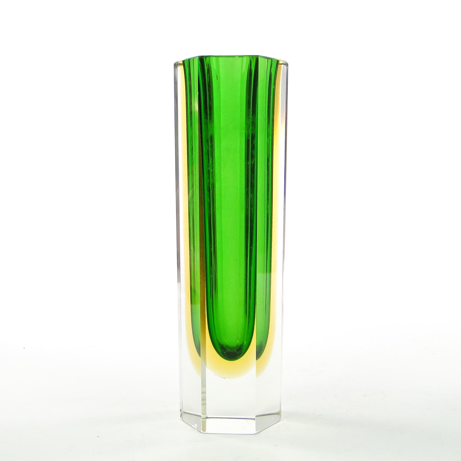 Wazon Murano Sommerso, mid-century modern, szkło, proj. F. Poli, Włochy, lata 50. - 104043