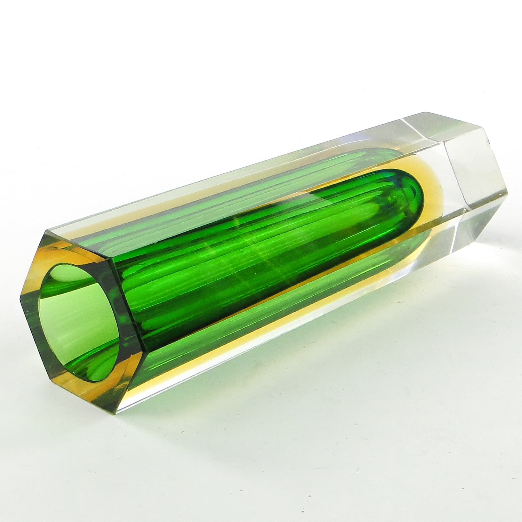 Wazon Murano Sommerso, mid-century modern, szkło, proj. F. Poli, Włochy, lata 50. - 104051