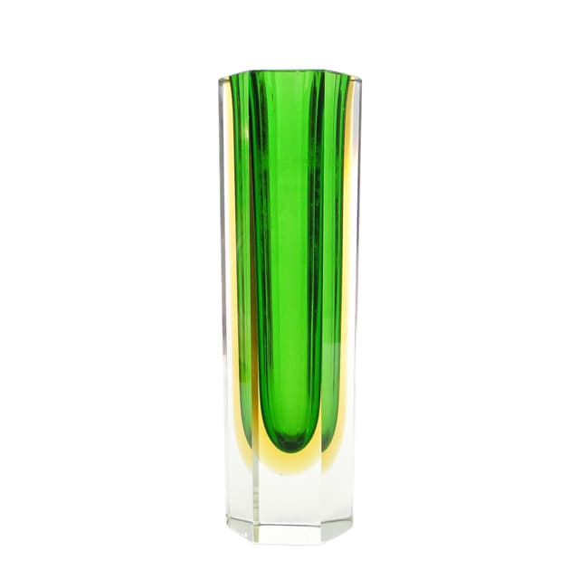 Wazon Murano Sommerso, mid-century modern, szkło, proj. F. Poli, Włochy, lata 50. - WYMIARY