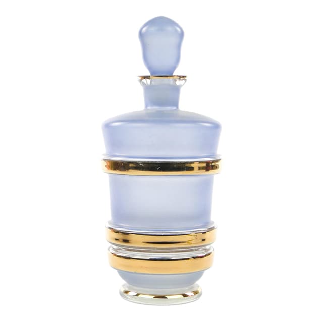 Mid-century modern decanter, glass, Kamenický Šenov, Czechoslovakia, 1950s. - DIMENSION