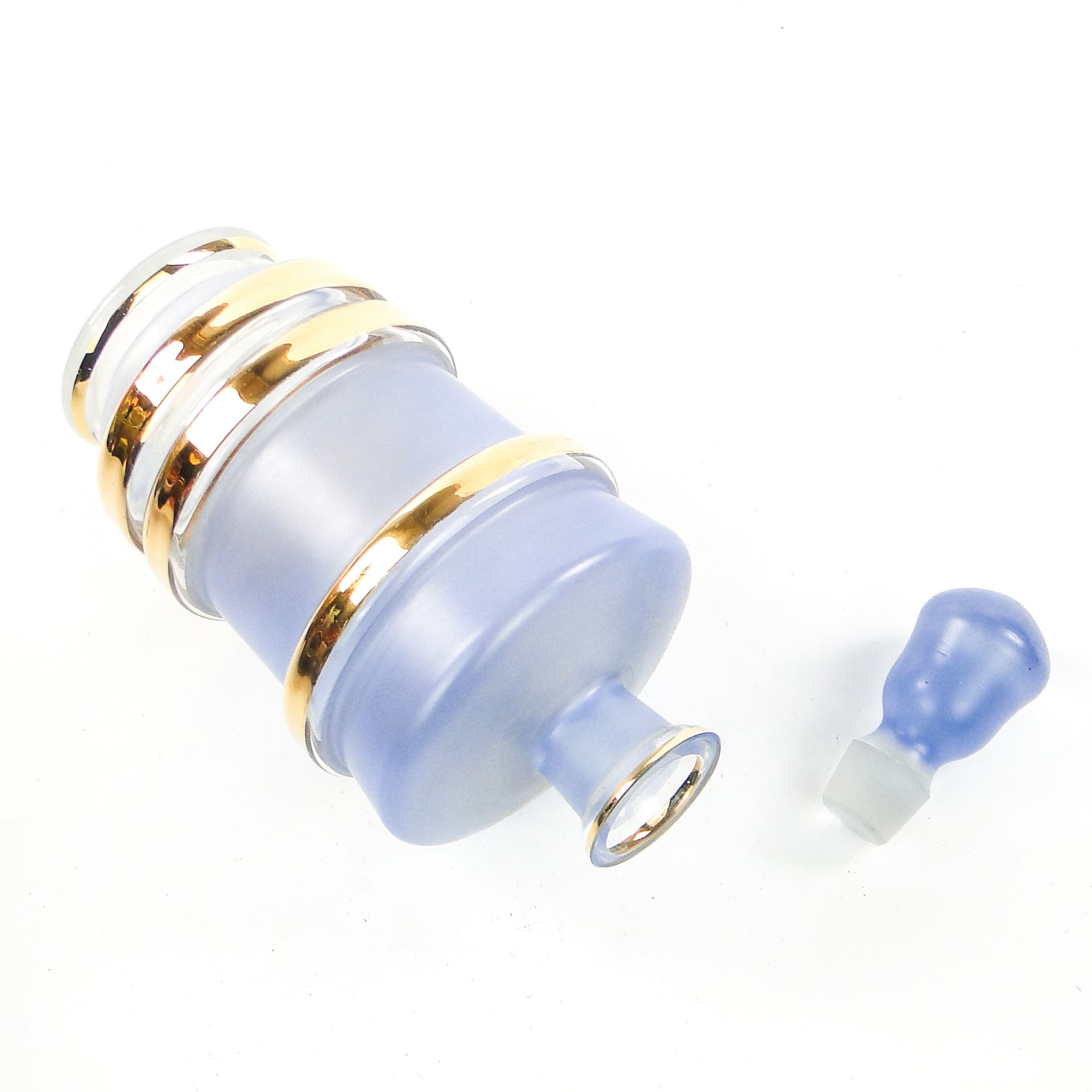 Mid-century modern decanter, glass, Kamenický Šenov, Czechoslovakia, 1950s. - 104061