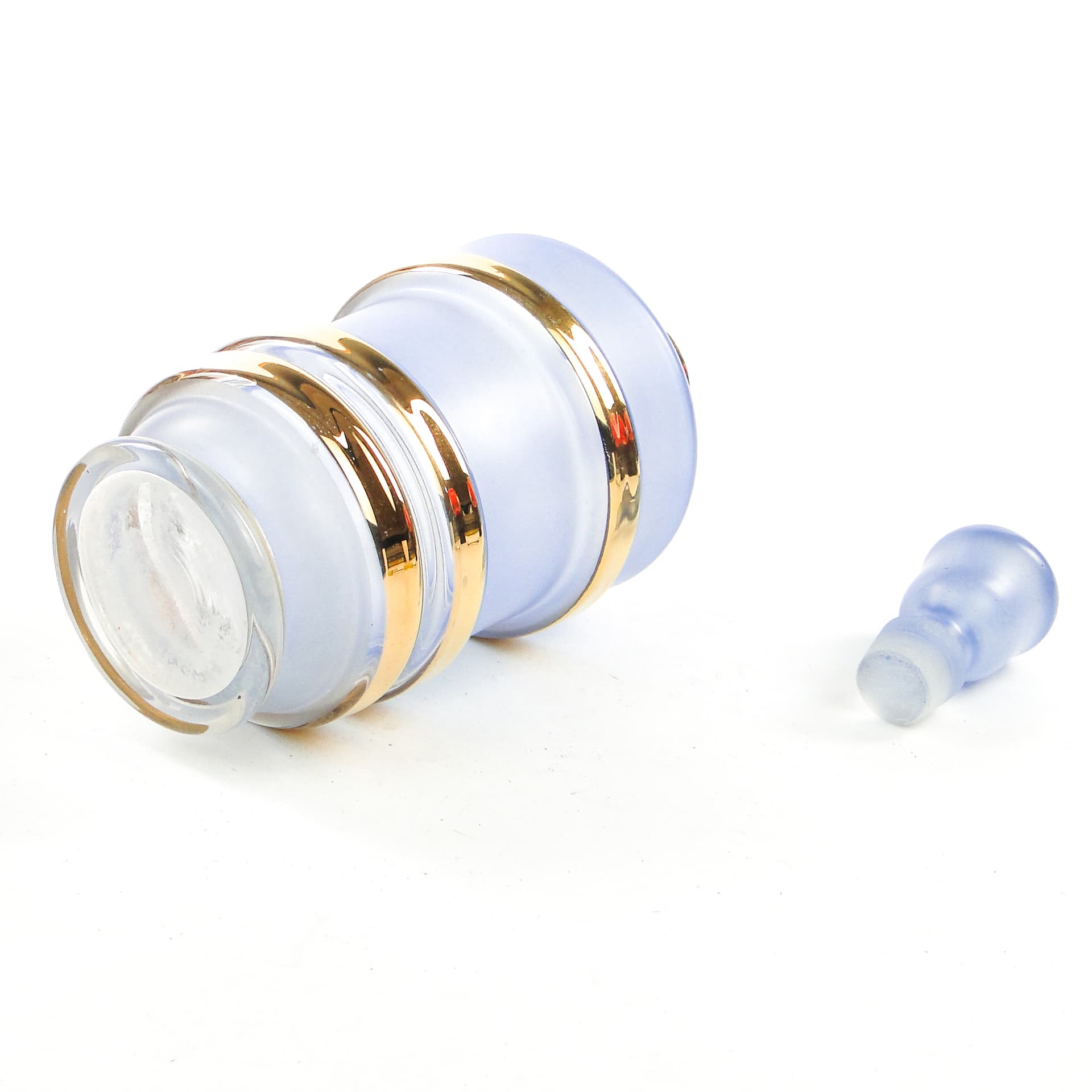 Mid-century modern decanter, glass, Kamenický Šenov, Czechoslovakia, 1950s. - 104065