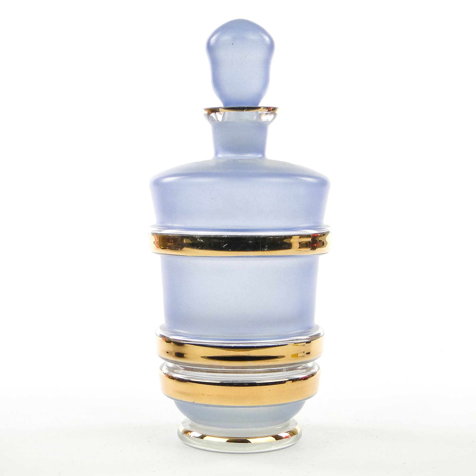 Mid-century modern decanter, glass, Kamenický Šenov, Czechoslovakia, 1950s. - 104066