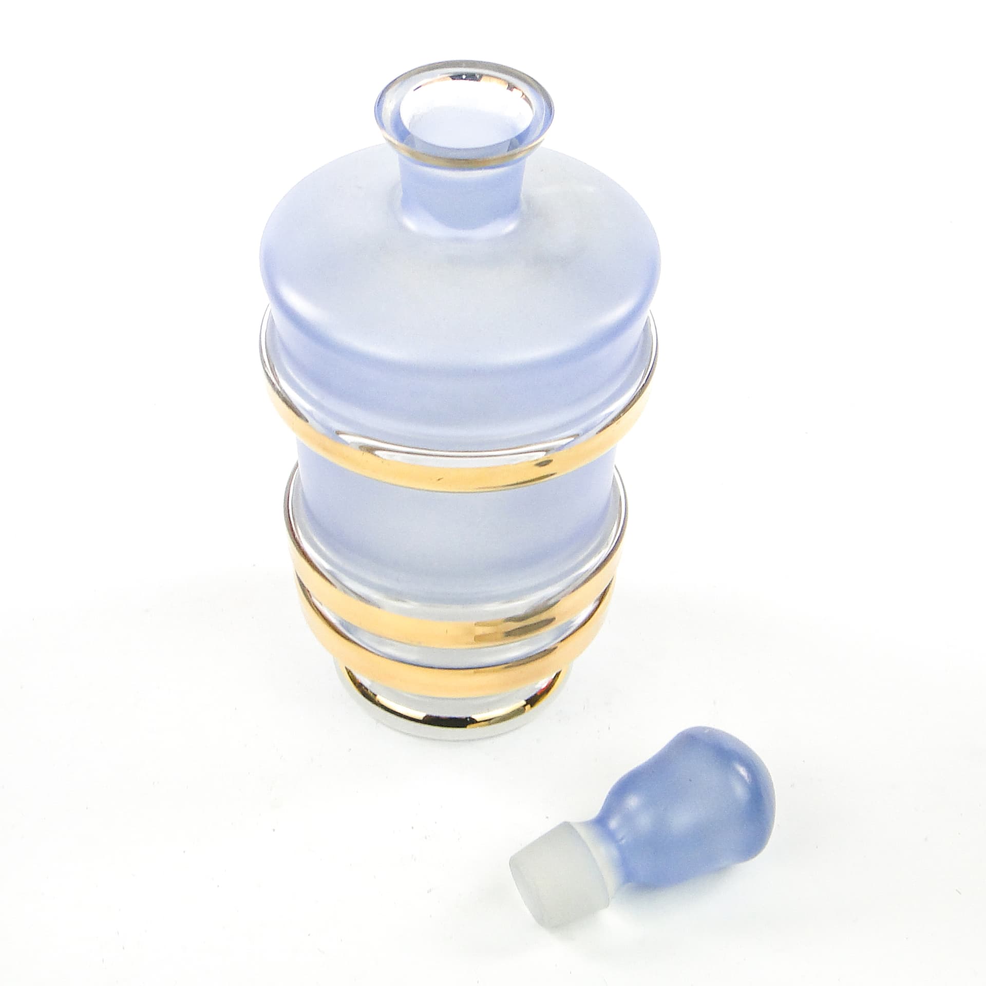 Mid-century modern decanter, glass, Kamenický Šenov, Czechoslovakia, 1950s. - 104060