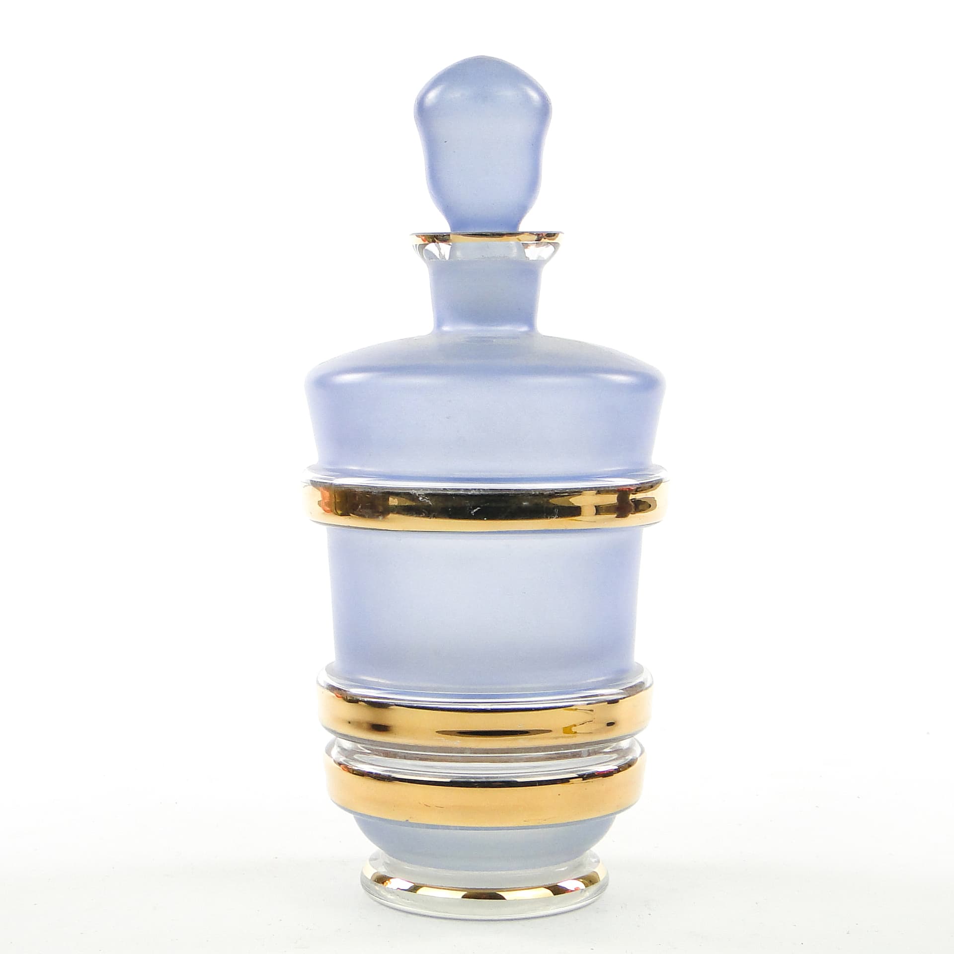 Mid-century modern decanter, glass, Kamenický Šenov, Czechoslovakia, 1950s. - 104058